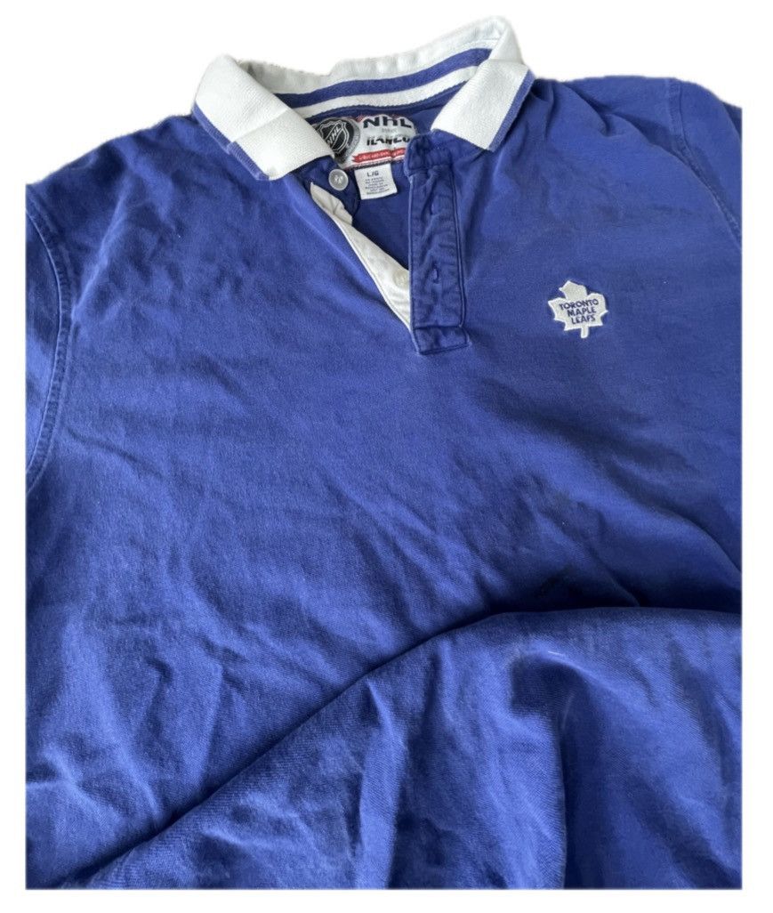 NHL NHL NASCO Toronto Maple Leafs Rugby Polo Faded Blue White Size US M / EU 48-50 / 2 - 3 Thumbnail