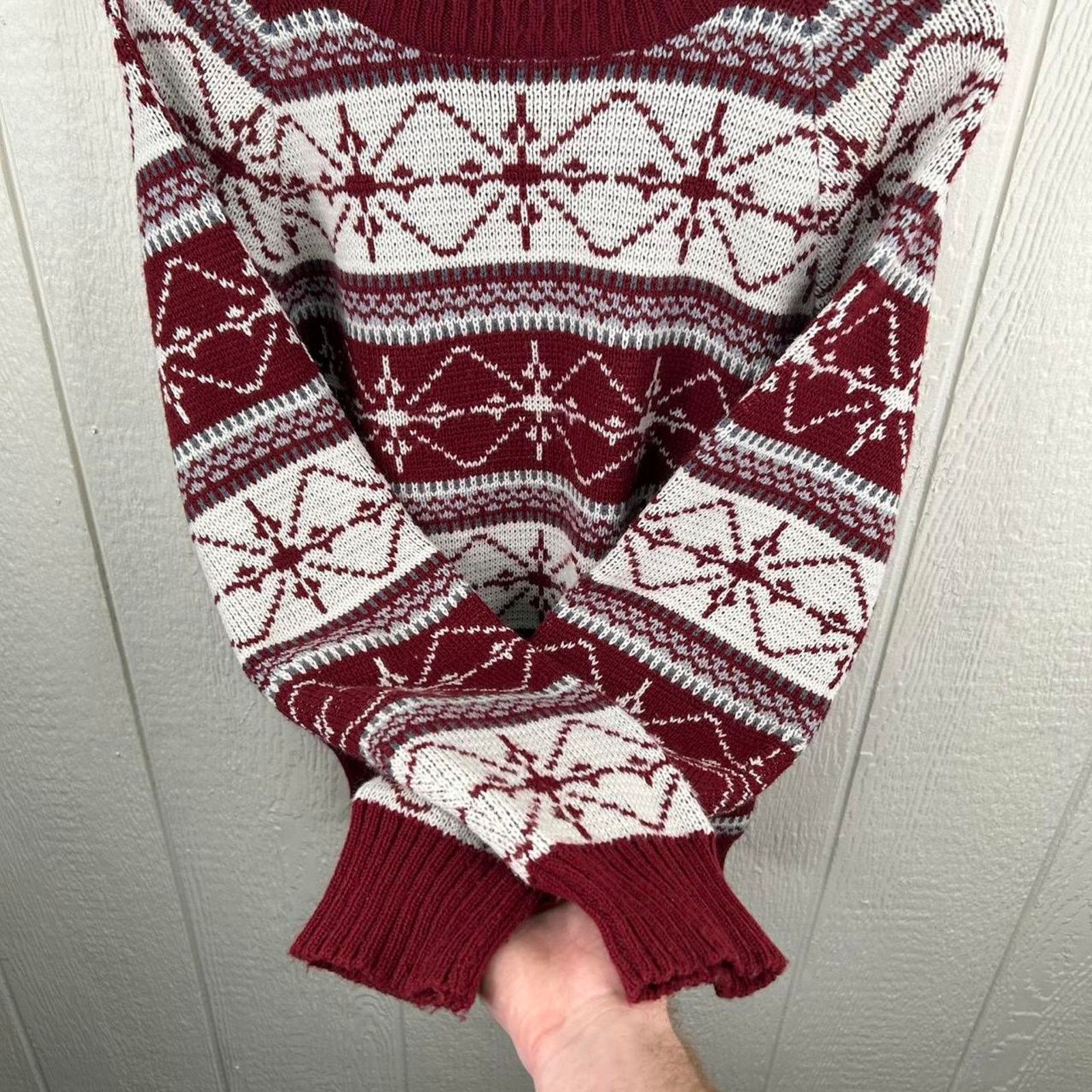 Other Vintage 90’s Red & White Snowflake Style Sweater Size Large Size US L / EU 52-54 / 3 - 7 Thumbnail