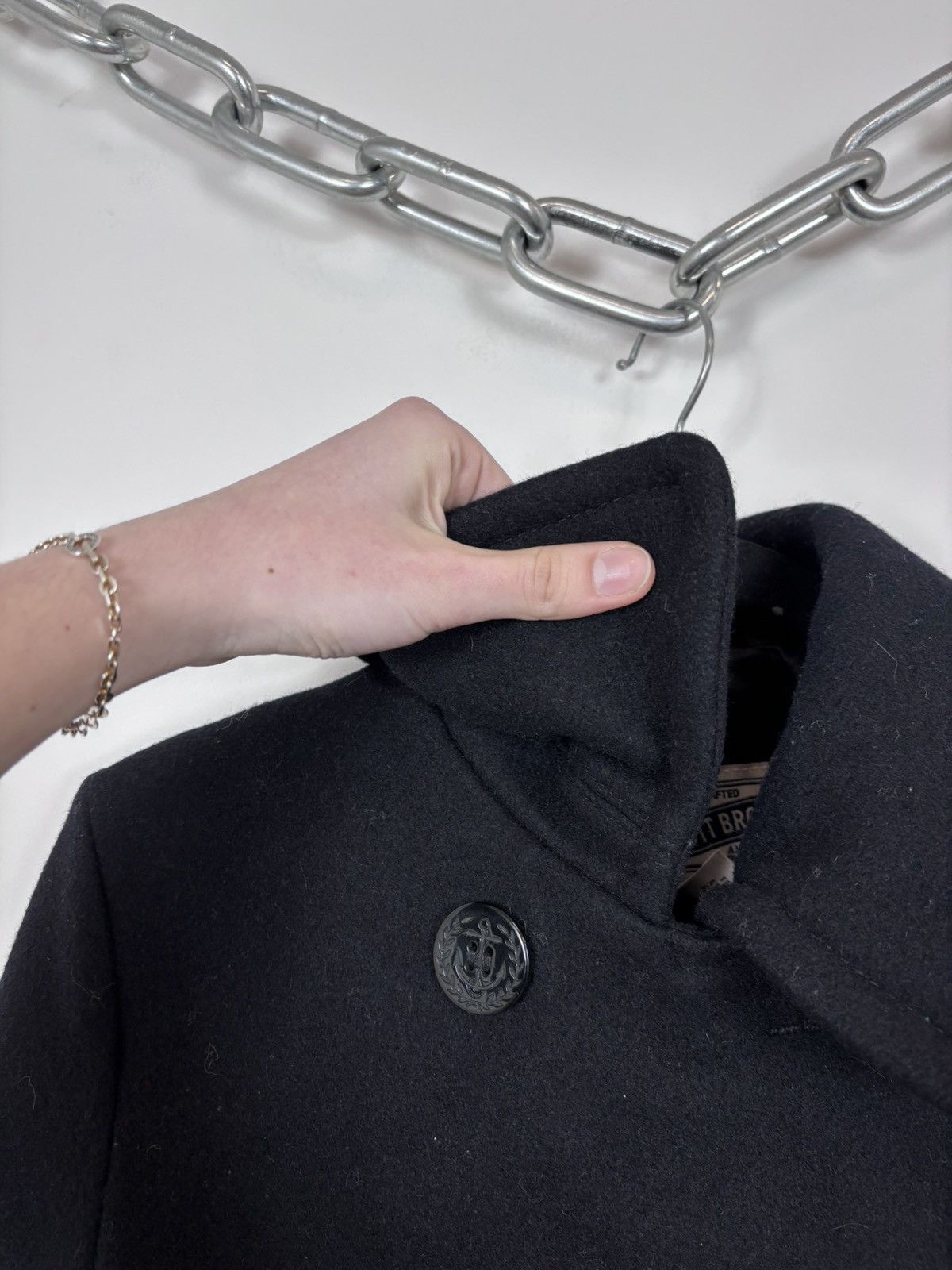 Schott Schott Bros U.S. 754W Women’s Black Wool Blend Peacoat Size S / US 4 / IT 40 - 6 Thumbnail