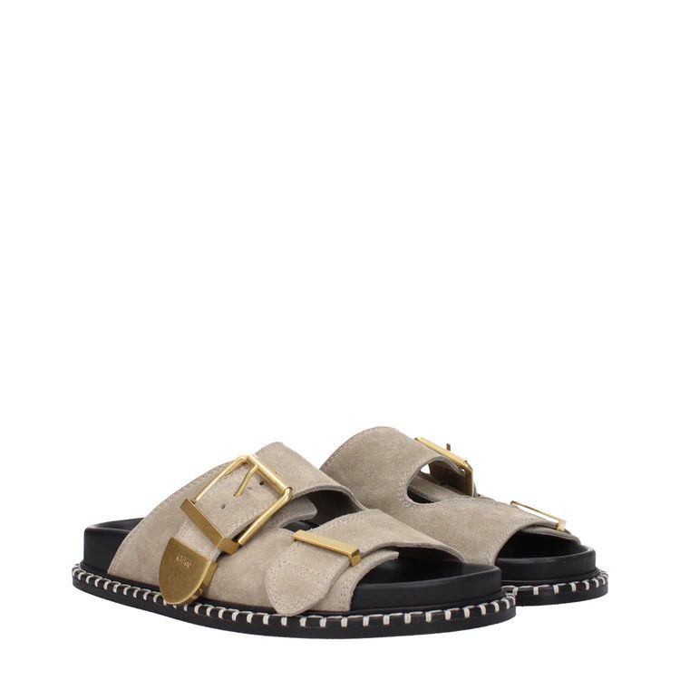 Chloe ob1o1e1024 Suede Slippers in Dark Grey Size US 6 / IT 36 - 2 Thumbnail