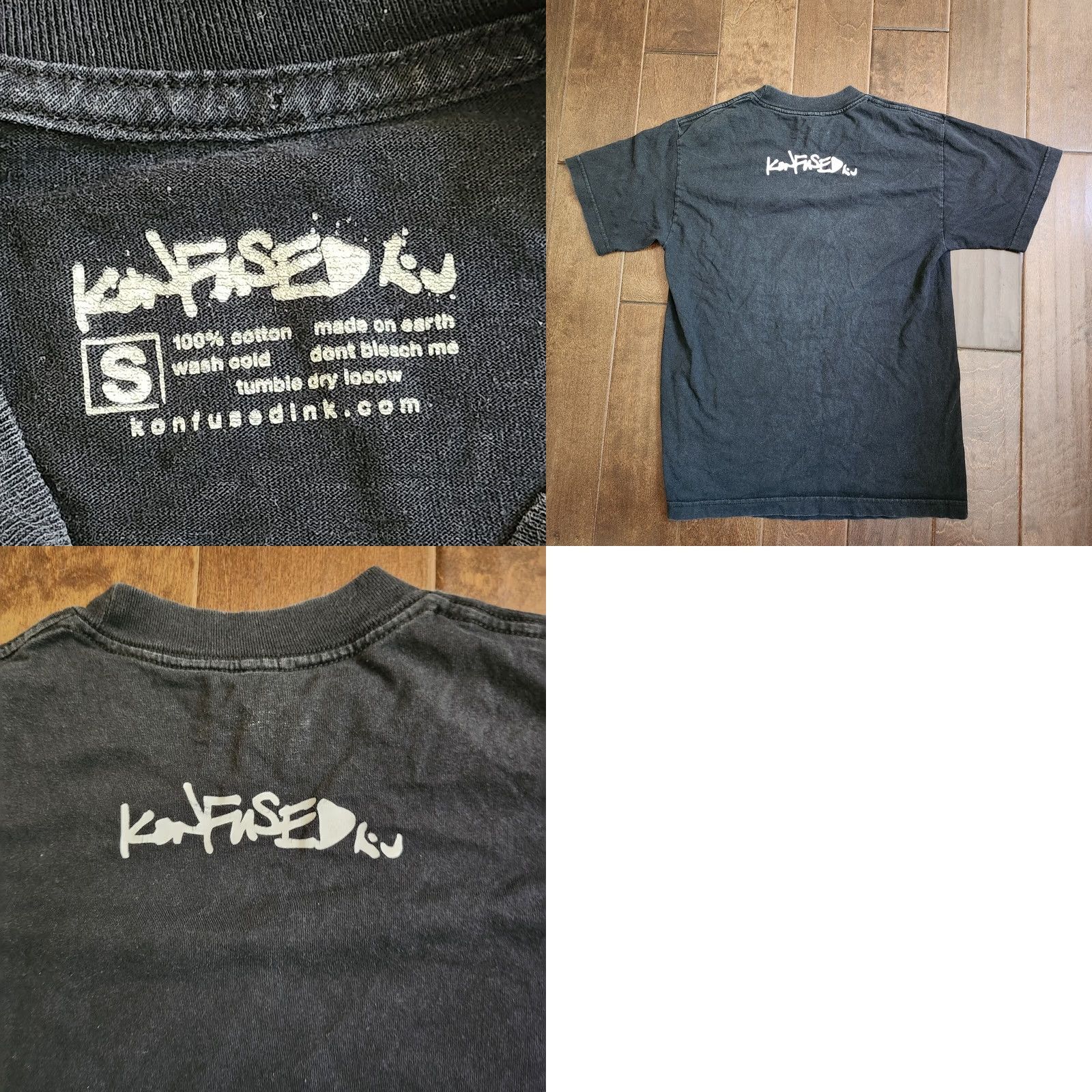 Logo 7 Konfused Mens Black White Logo Graphic Print T-shirt Size S Size US S / EU 44-46 / 1 - 9 Thumbnail