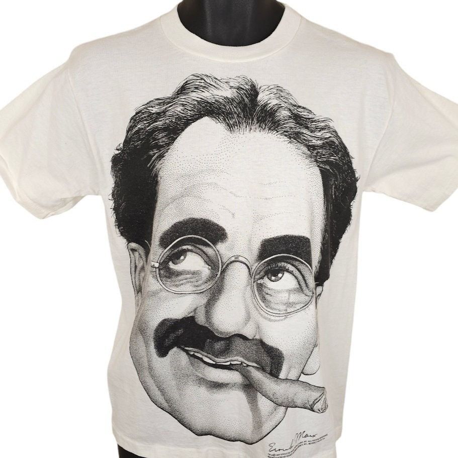 Vintage Groucho Marx T Shirt Mens Size Small White 90s