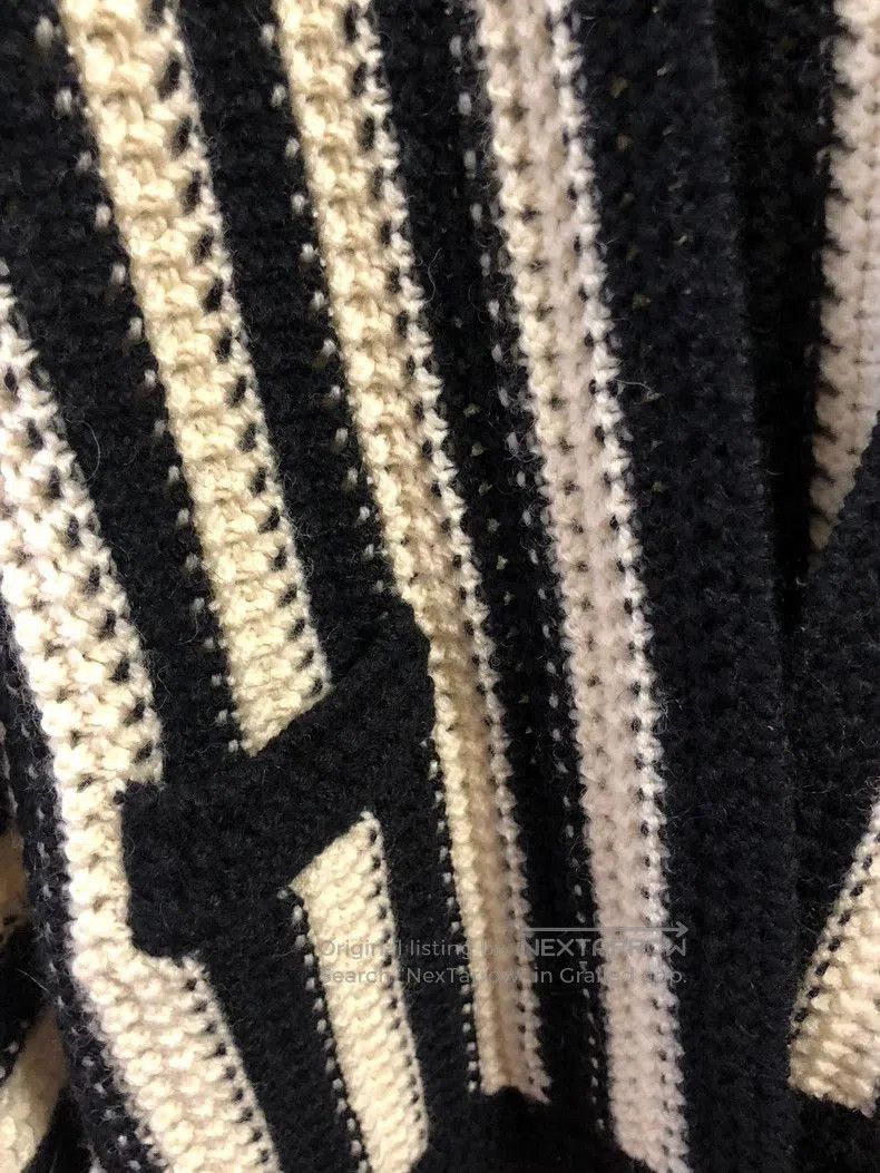 Saint Laurent Paris Saint Laurent Paris Black and white striped cardigan sweate Size US L / EU 52-54 / 3 - 3 Thumbnail