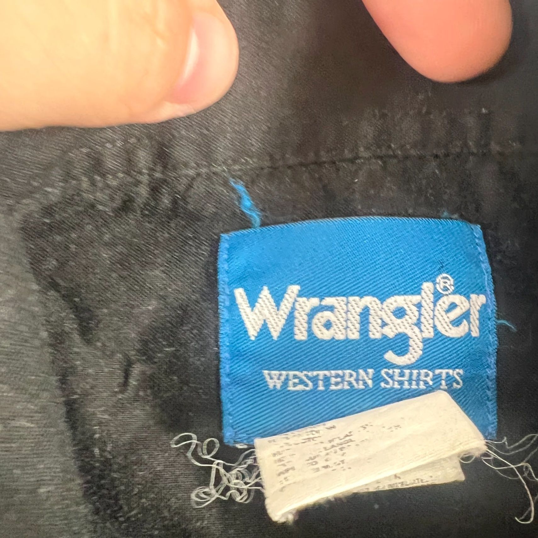 Wrangler VINTAGE Wrangler Western Shirt Black Men's L Rodeo Bull Riding Long Sleeve Snap Button-Up with Pockets Size US L / EU 52-54 / 3 - 4 Thumbnail