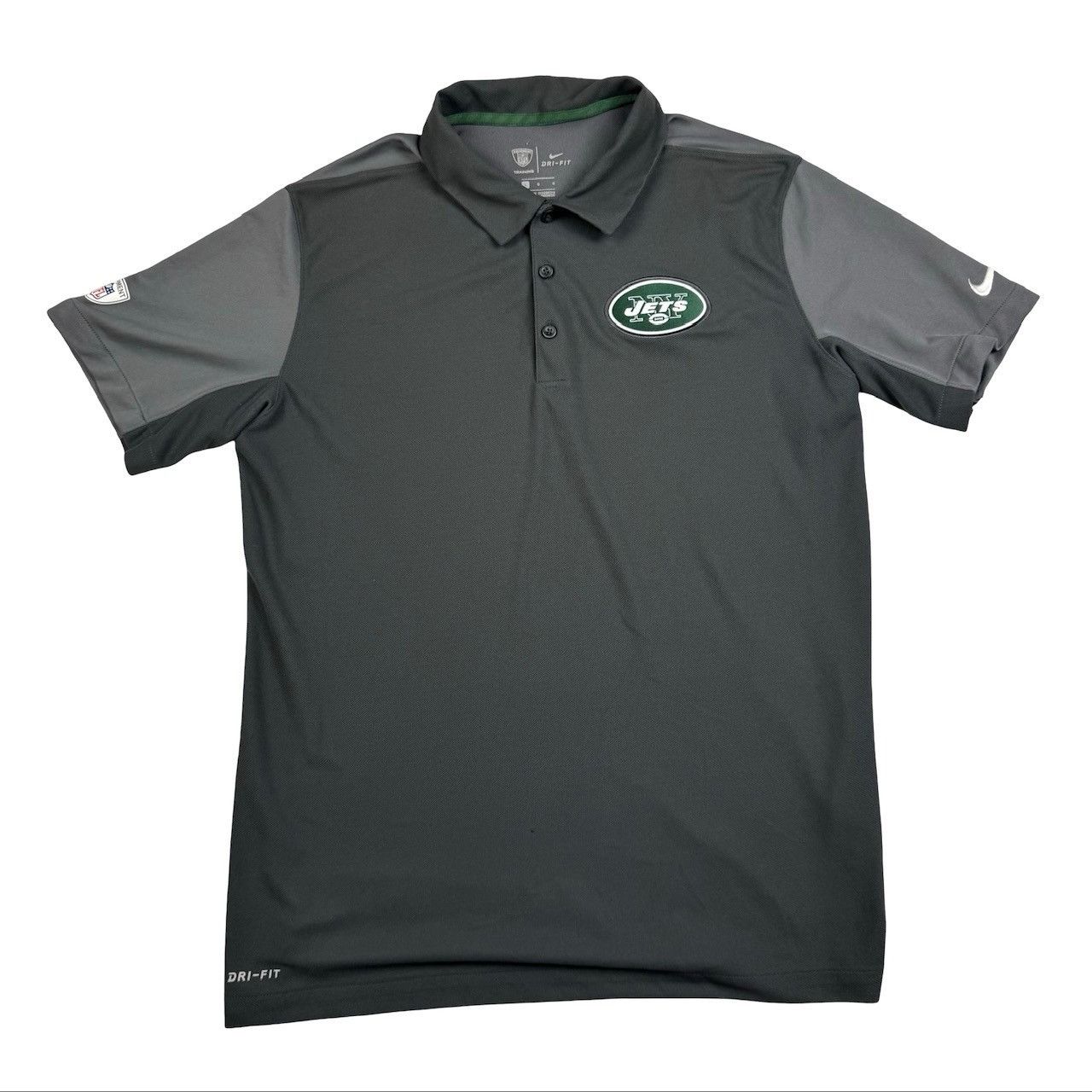 Nike New York Jets x Nike Men's NFL Equipment S/S Polo Shirt Gray Size US L / EU 52-54 / 3 - 2 Thumbnail