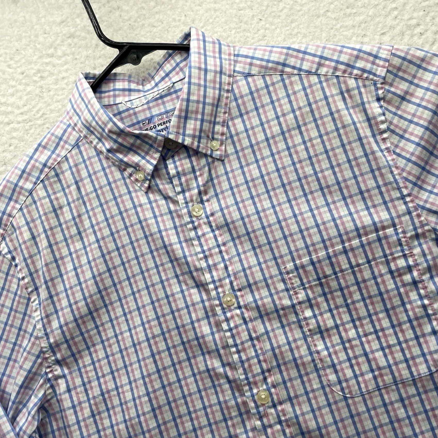 Vineyard Vines Vineyard Vines OTG Shirt Mens Small On The Go Brr Pink Tattersall Performance Size US S / EU 44-46 / 1 - 2 Thumbnail