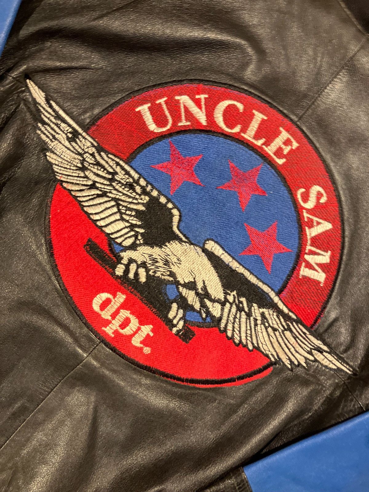 Vintage Uncle Sam Flight Leather Jacket Size US L / EU 52-54 / 3 - 6 Thumbnail