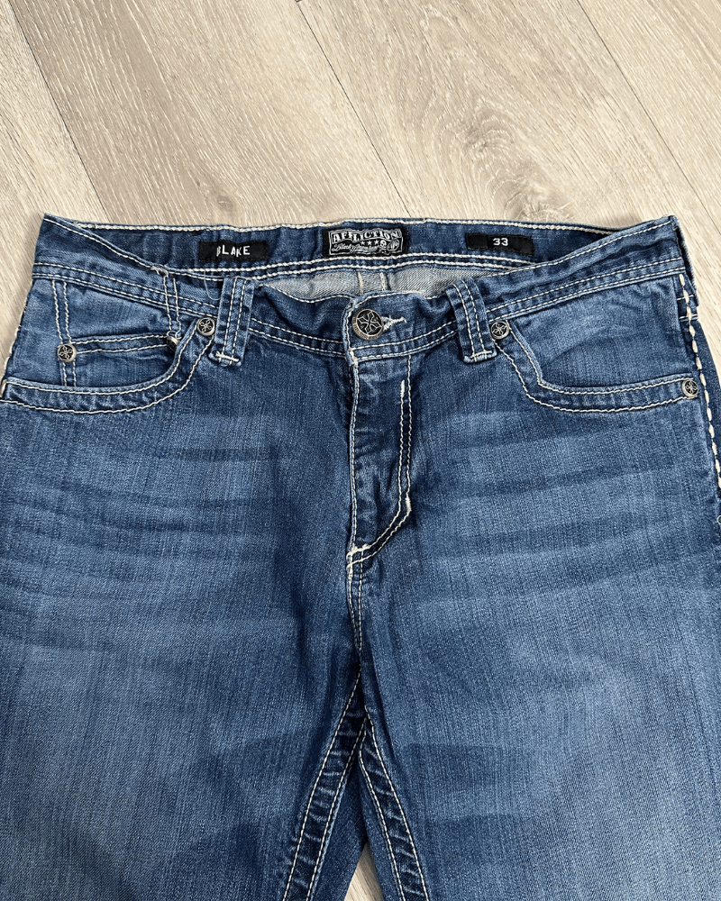 Affliction Vintage Y2K Affliction Black Premium Blake Denim Jeans 33x31 Size US 33 - 6 Thumbnail