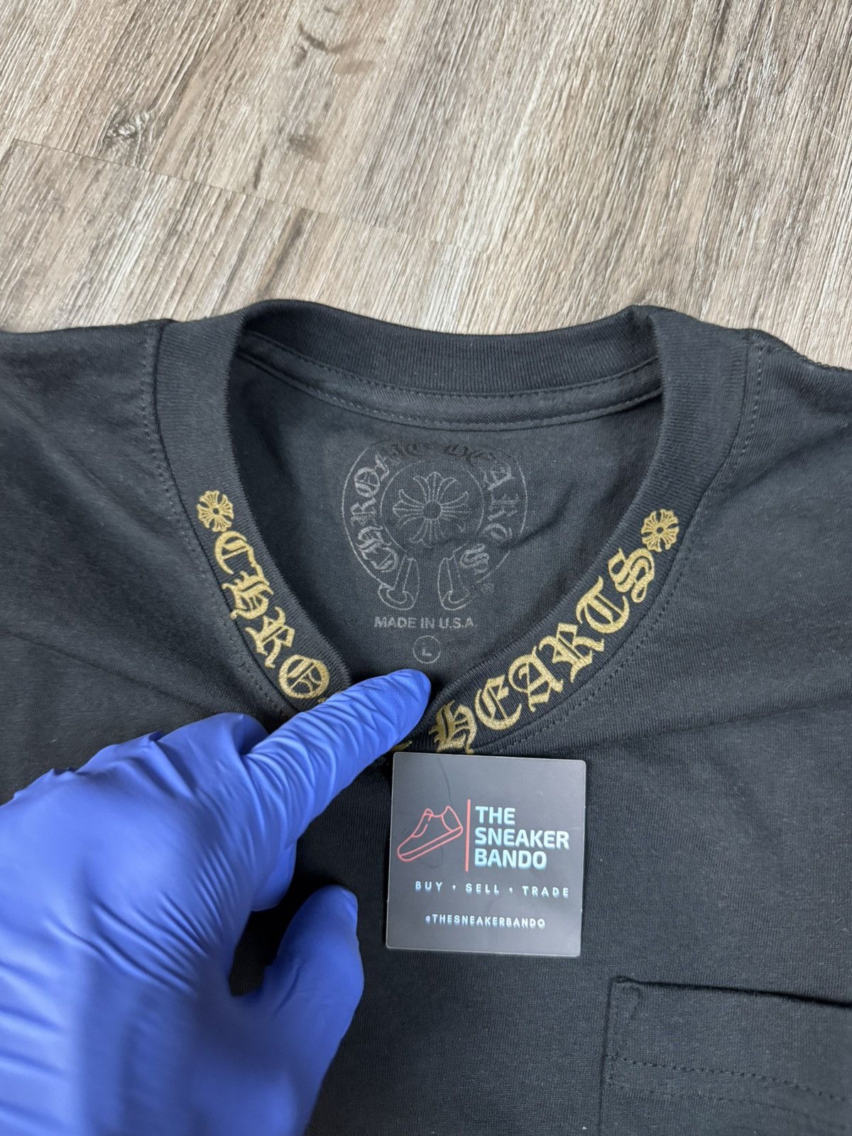 Chrome Hearts Chrome Hearts Script Pocket Tee Black Army Green Large Size US L / EU 52-54 / 3 - 4 Thumbnail