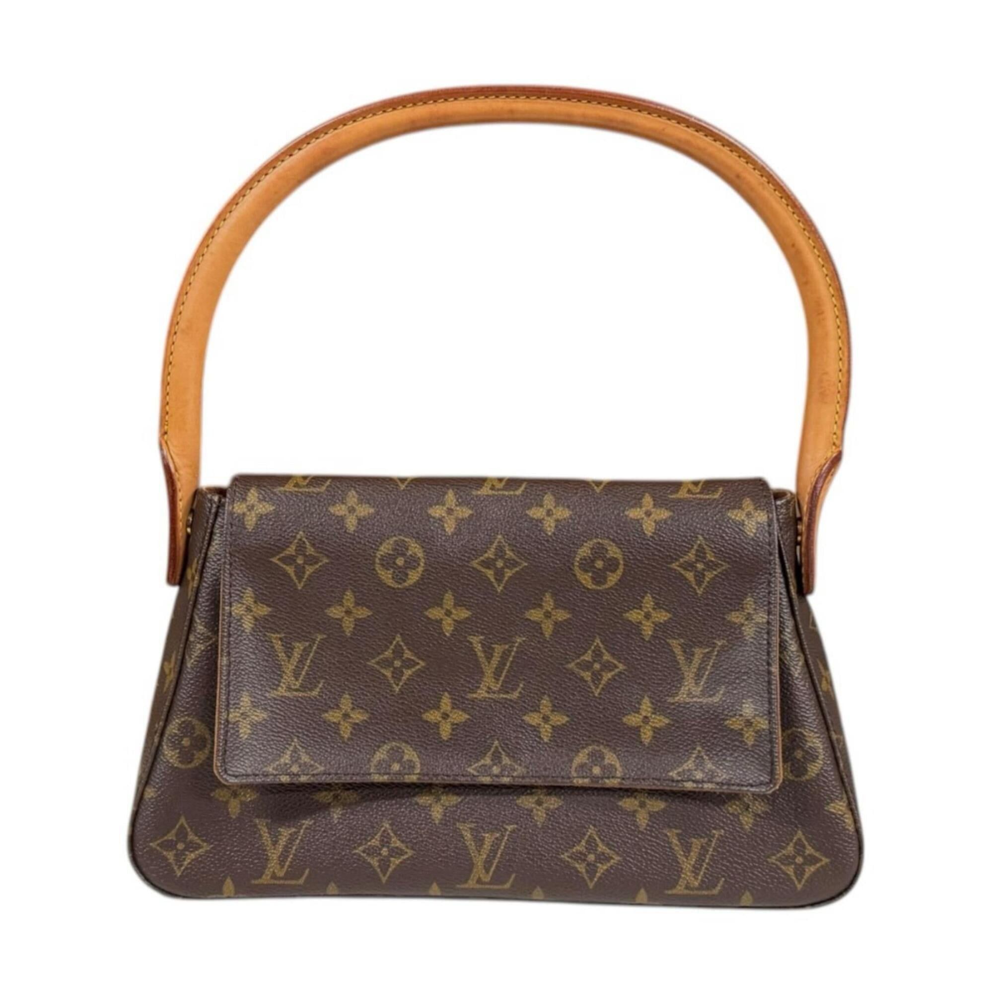 Louis Vuitton Louis Vuitton Mini Looping Monogram Handbag, Canvas M51147 Brown, Women's LOUIS VUITTON Size ONE SIZE - 1 Thumbnail