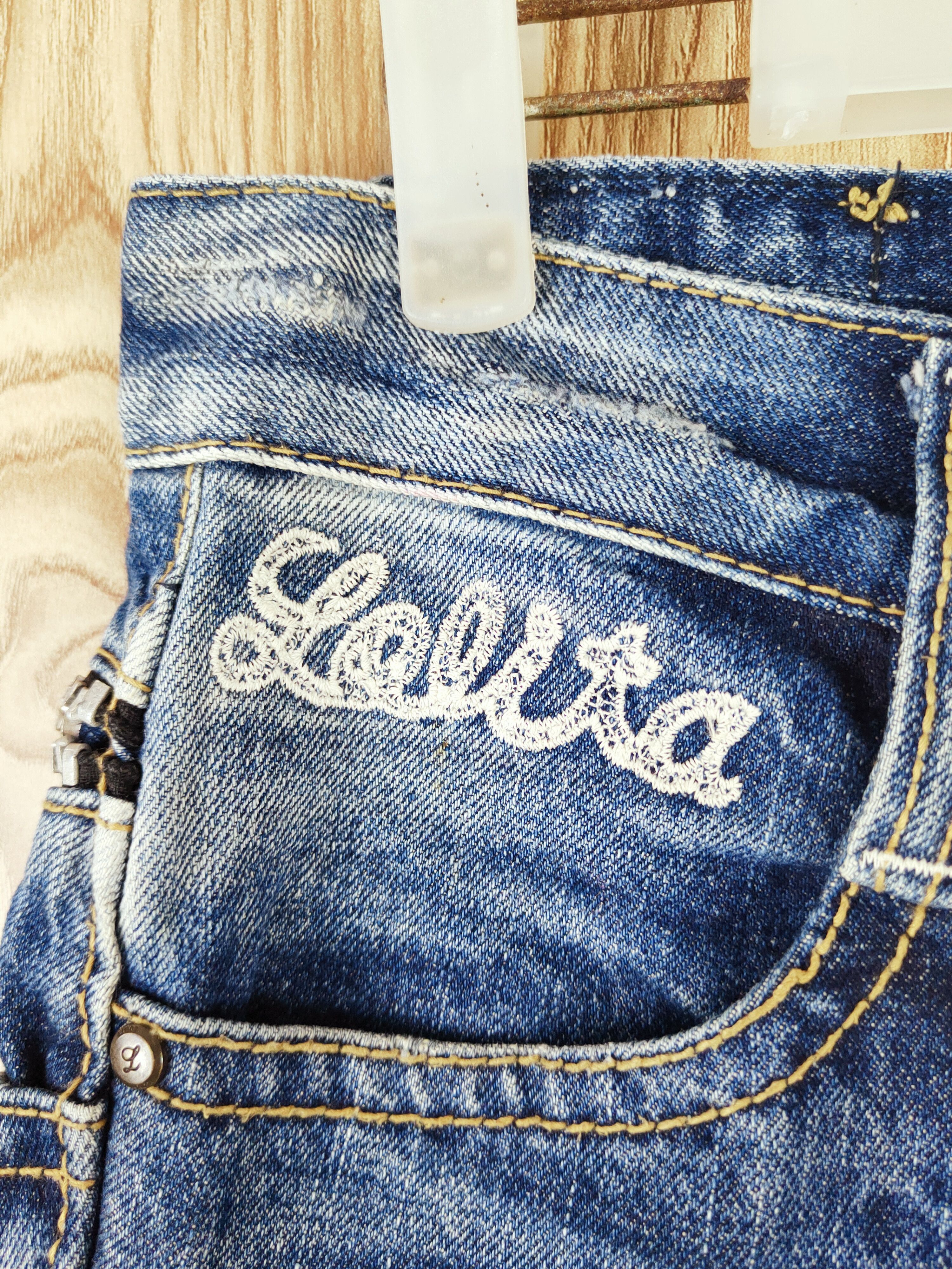 Japanese Brand Lolita Dark Blue Distressed Ripped Jeans #W342 Size 28" / US 6 / IT 42 - 3 Thumbnail