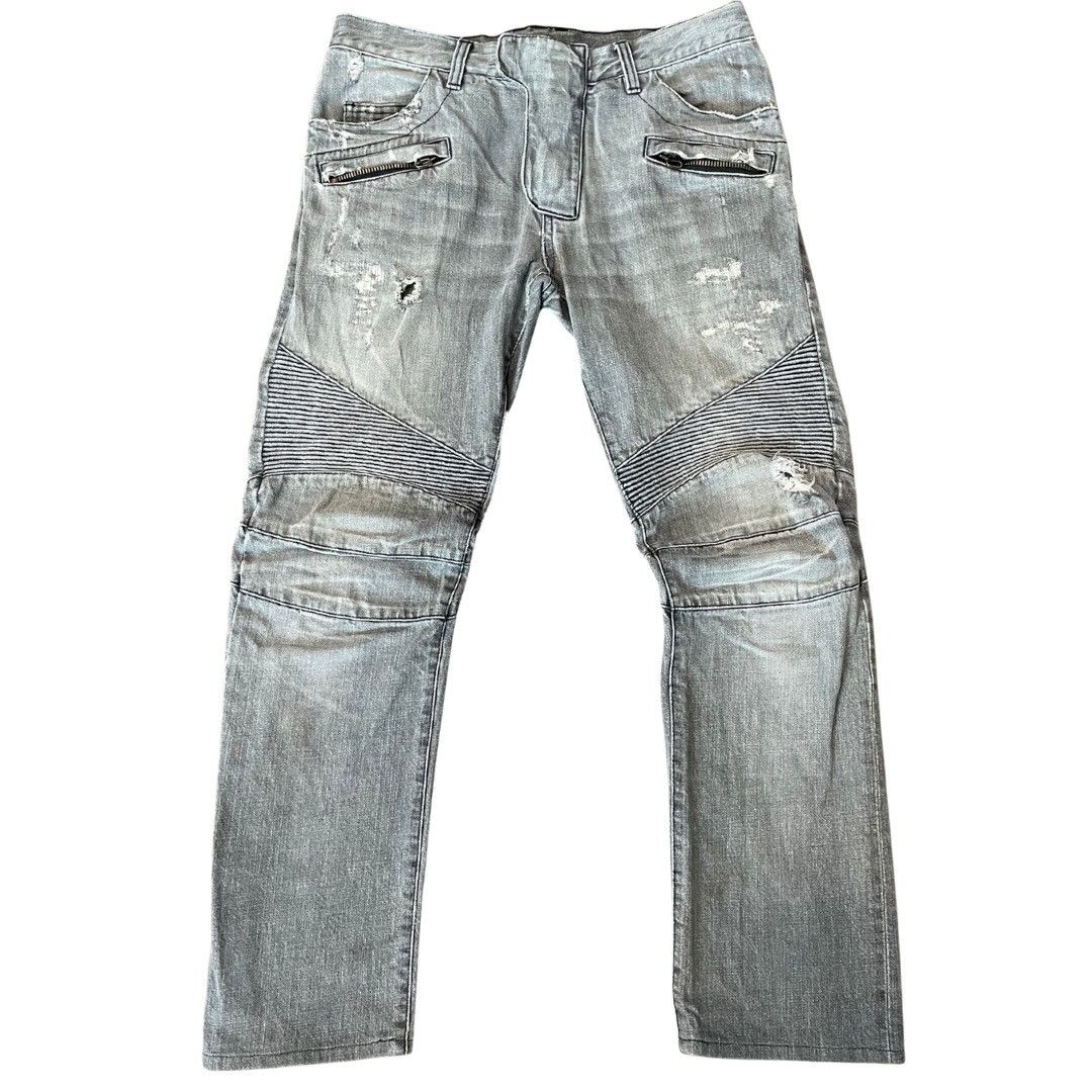 Balmain Homme AW09 ワックス　バイカーデニム　31 Balmain Decarnin Balmain Homme AW09 Heavy Biker Jeans | Grailed
