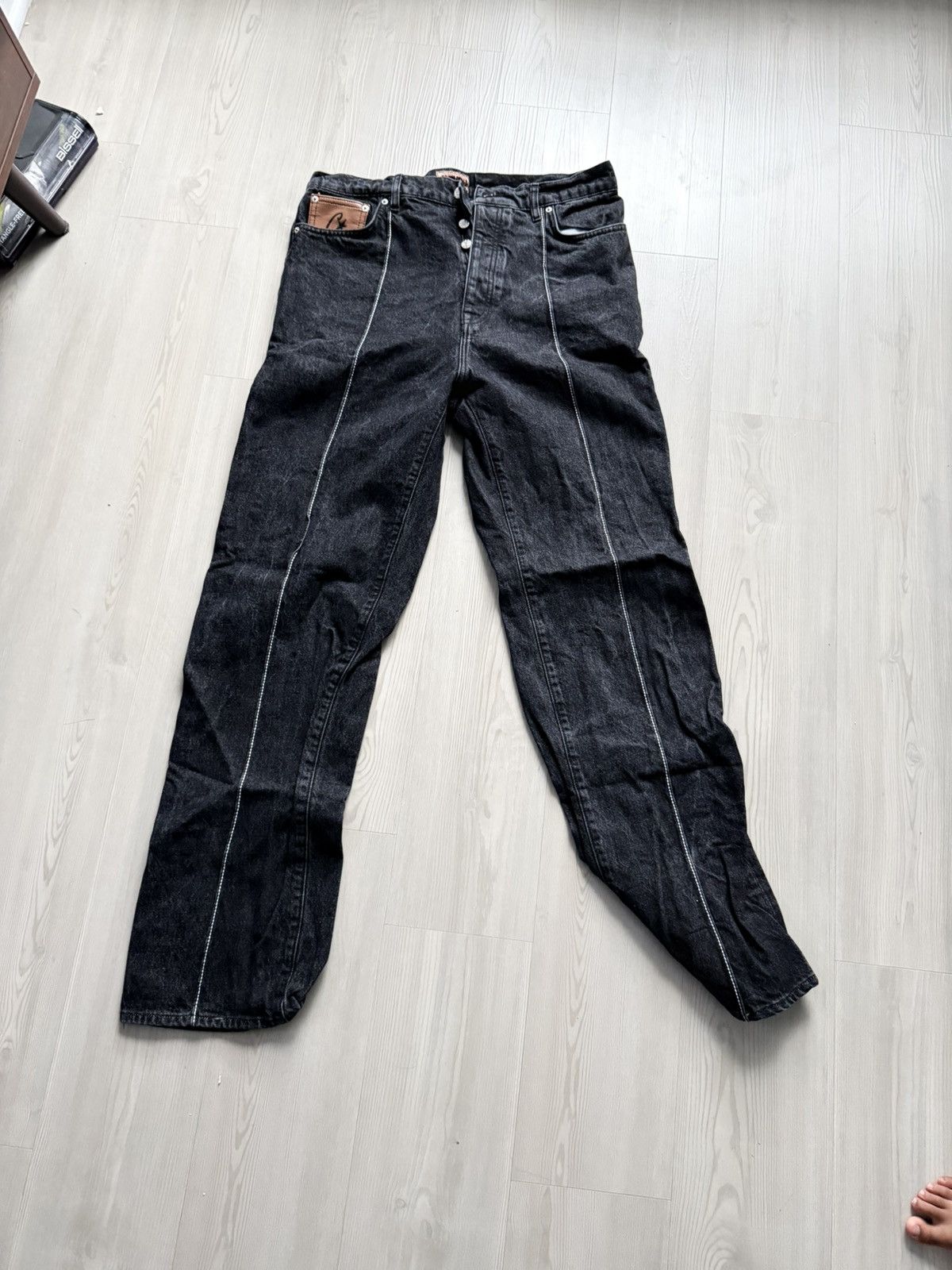 Corteiz Corteiz C-Star Stitch-Down Jeans ‘Black’ Size US 38 / EU 54 - 1 Thumbnail
