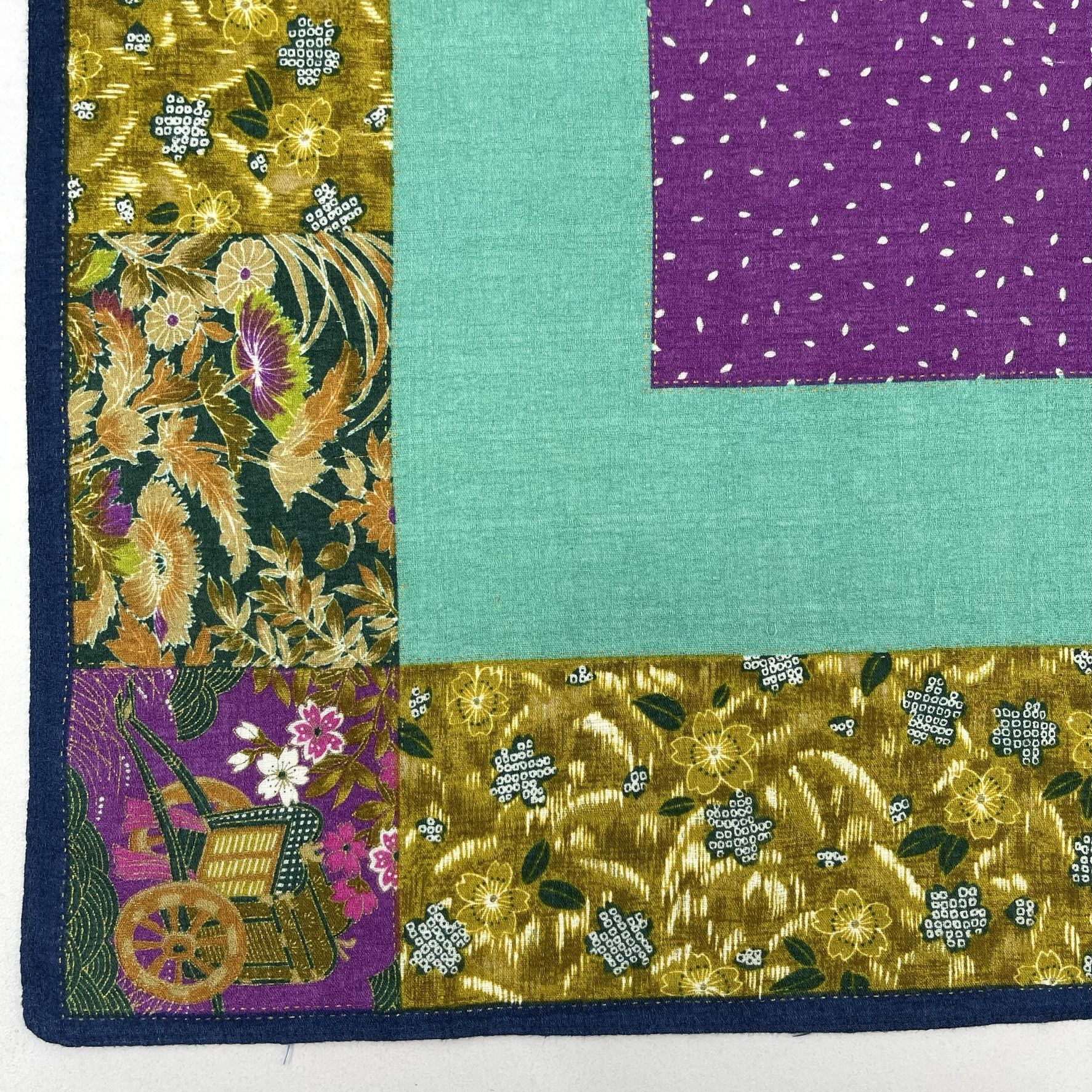 Japanese Brand Vintage Japanese Furoshiki Wrap Handkerchief - 5029 Size ONE SIZE - 4 Thumbnail