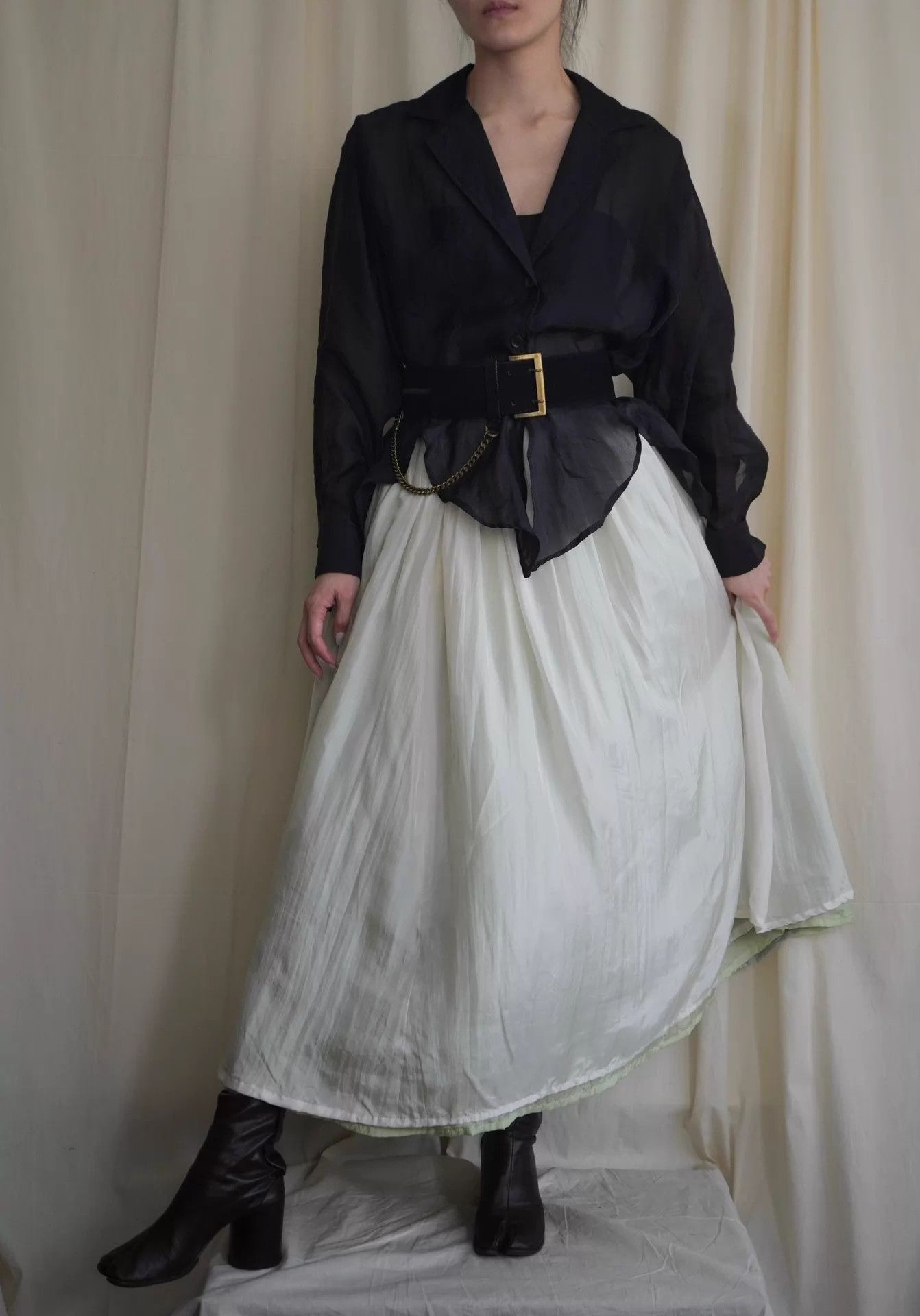 Kenzo KENZO 1980s Early Black Silk Fishtail Shirt Size ONE SIZE - 6 Thumbnail