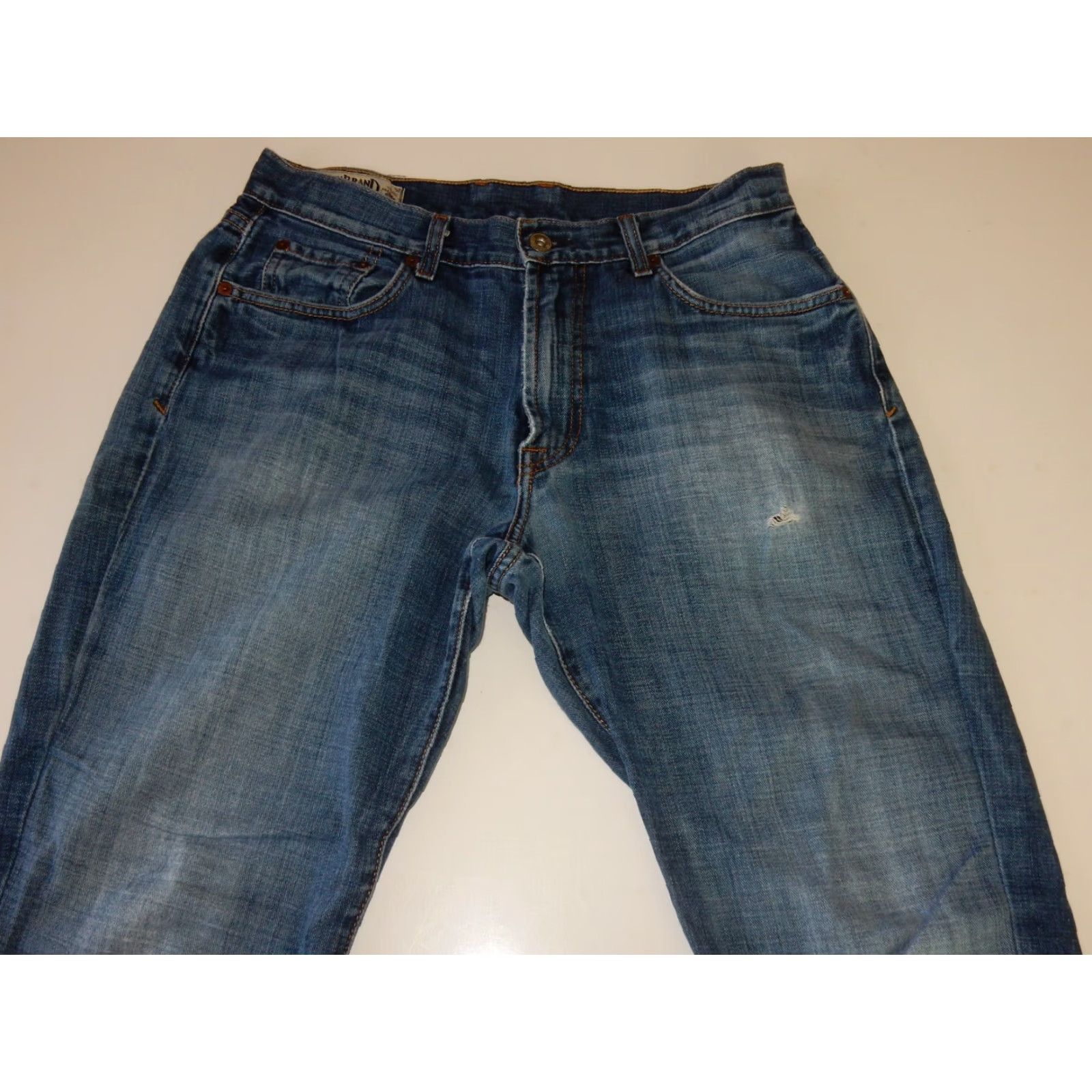 Lucky Brand Lucky Brand Men's Denim Jeans Size 31x30 Blue Straight US Made Small Rip Size US 31 - 2 Thumbnail
