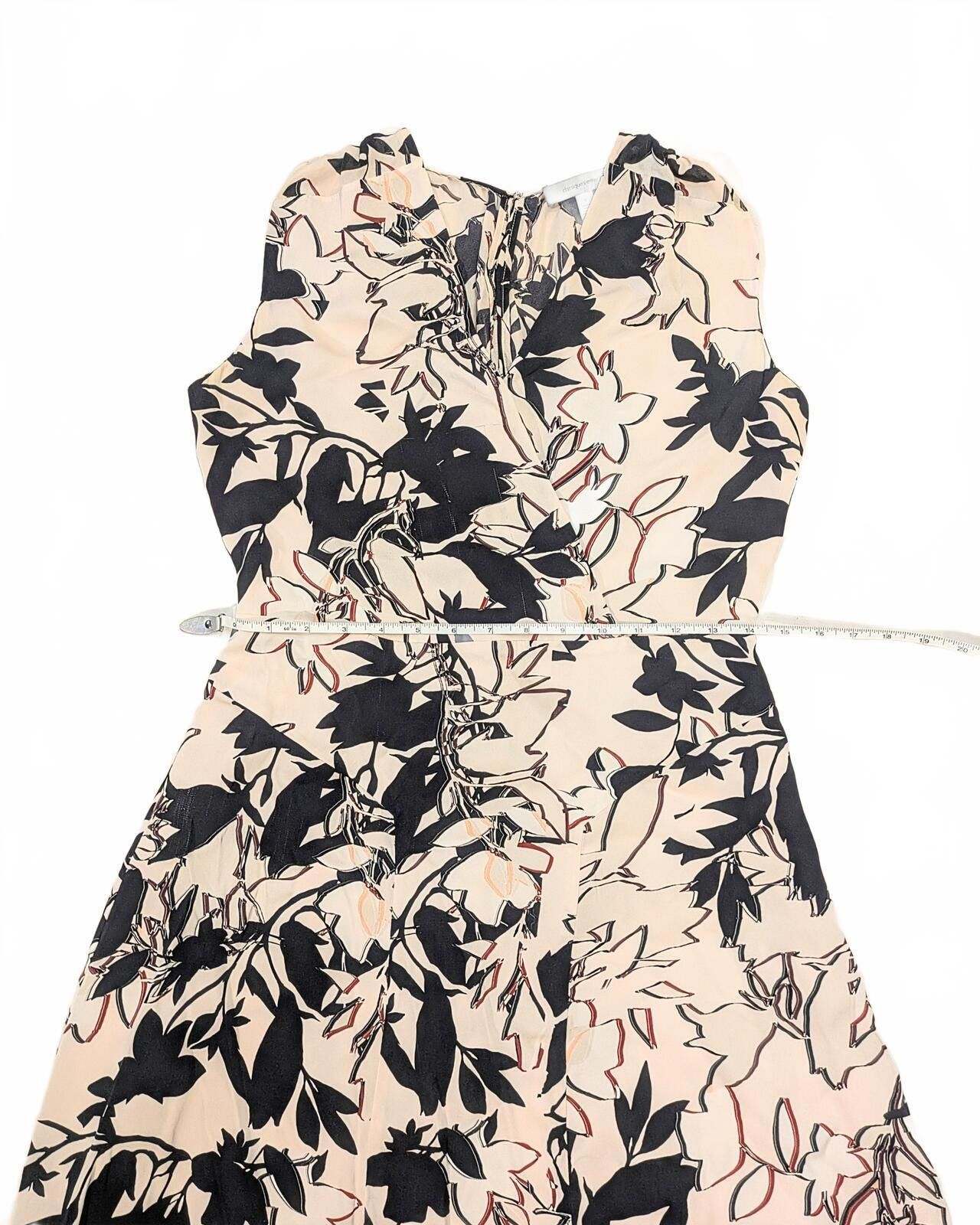 Other Classiques Entier White Black Floral Silk Dress Size 6 Size M / US 6-8 / IT 42-44 - 3 Thumbnail