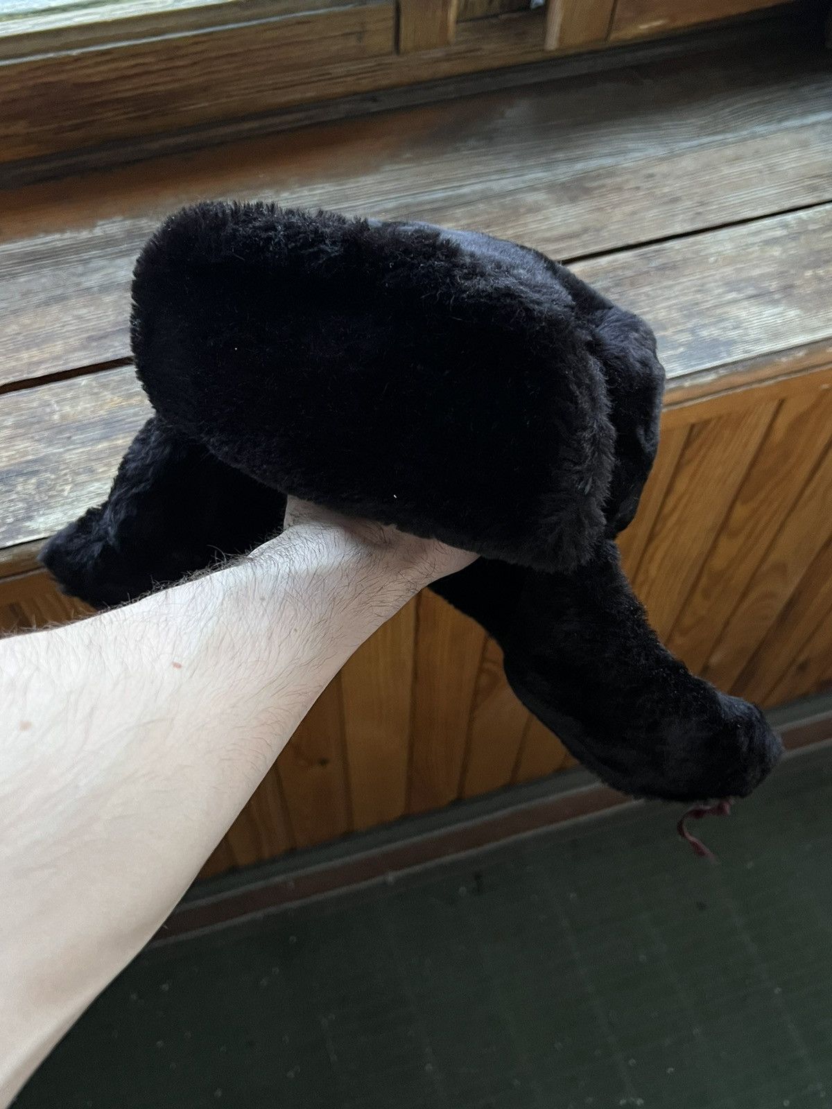 Vintage Y2K Faux Fur Ushanka Vintage Fuzzy Trapper Hat Huge Size ONE SIZE - 2 Thumbnail