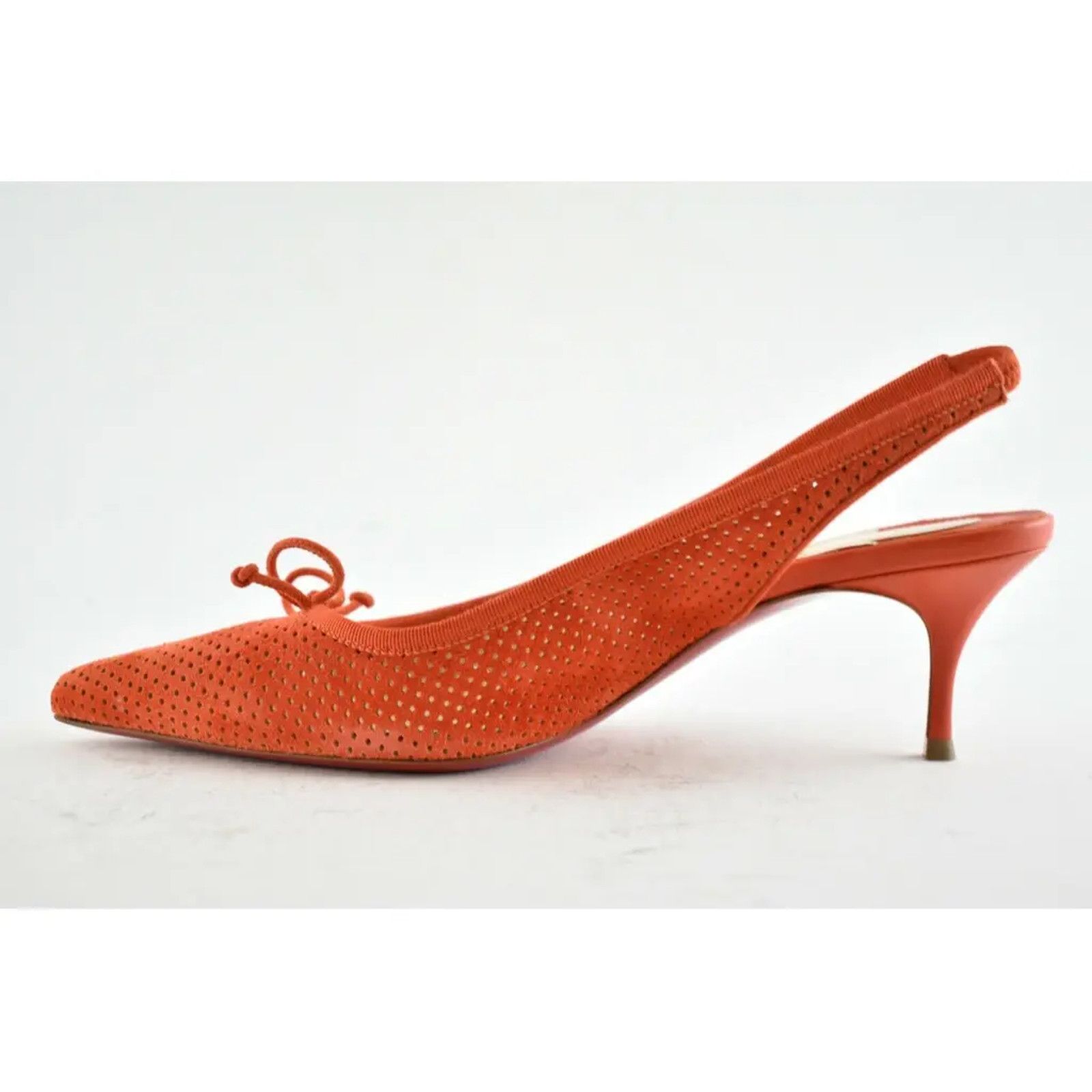 Christian Louboutin Christian Louboutin Hall Sling Pump 55 VIF Red Orange Size US 8 / IT 38 - 9 Thumbnail