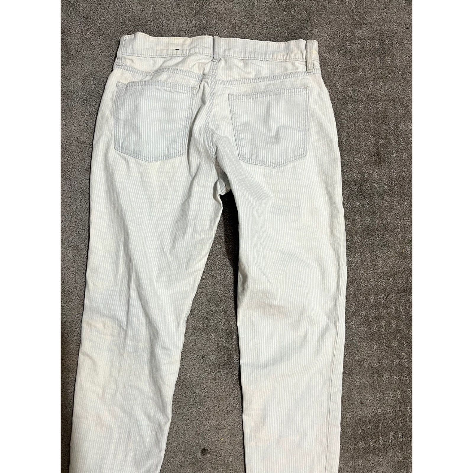 Gap VINTAGE Gap Jeans Women 25R Striped Denim Girlfriend Denim Shirt? Size 42" / US 20 - 4 Thumbnail