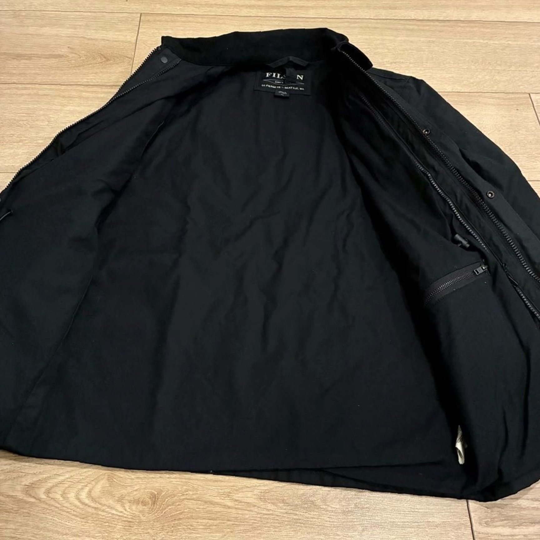 Filson VINTAGE Filson Coat Overcoat Men XS Black Cover Cloth Mile Market Waxed Lightweight Coat Jacket Size US XS / EU 42 / 0 - 7 Thumbnail