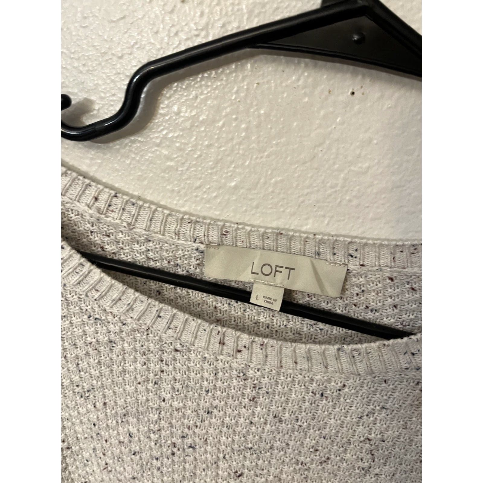 Loft LOFT Gray Pullover Sweater Womens Large Long Sleeve Crew Neck Tight-Knit Casual Retro Size L / US 10 / IT 46 - 2 Thumbnail