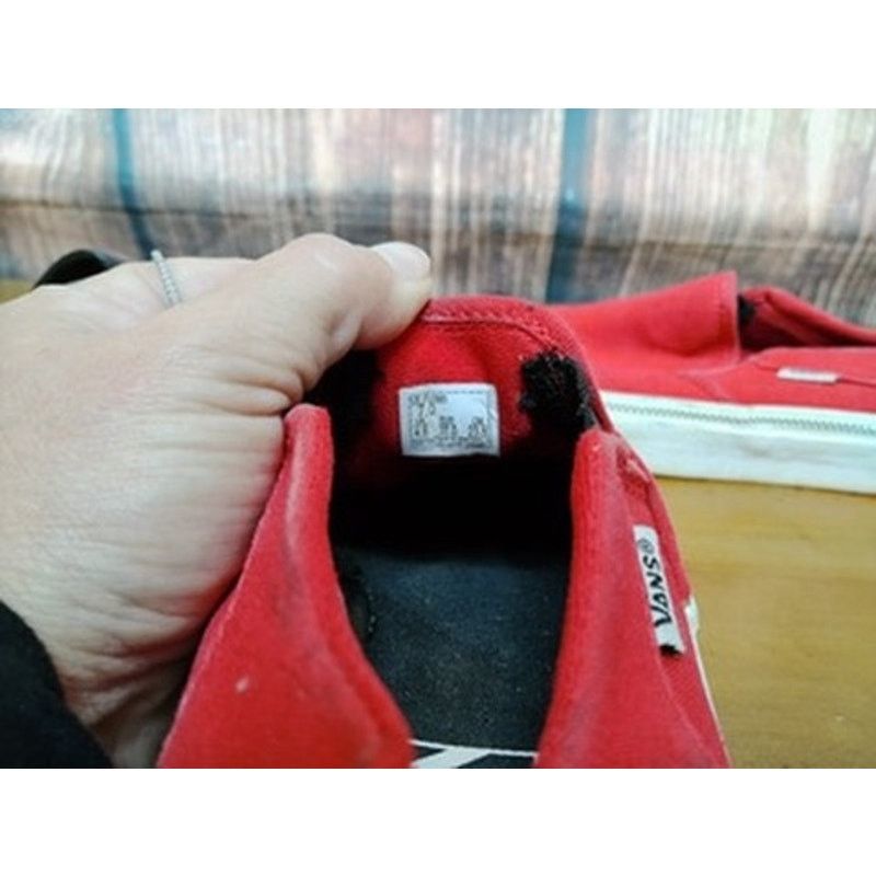 Vans Vans Classic Slip-On Skate Shoes Red Unisex Size US 7 / IT 37 - 4 Thumbnail