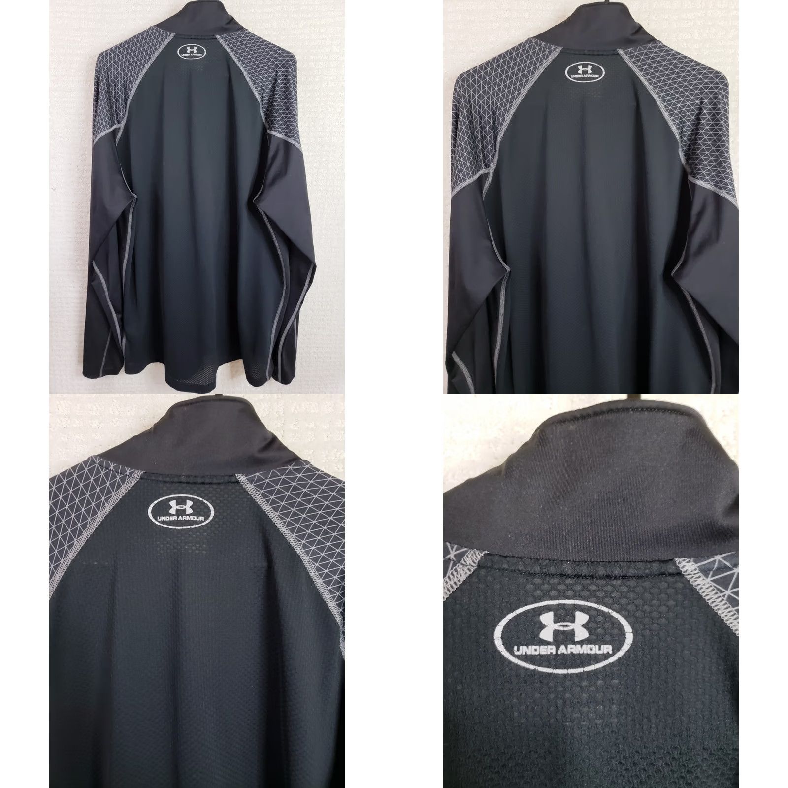 Under Armour Under Armour Shirt Men XL Black Mock Neck 1/4 Zip Long Sleeve ColdGear Thumb Hole Athletic Shirt Size US XL / EU 56 / 4 - 8 Thumbnail
