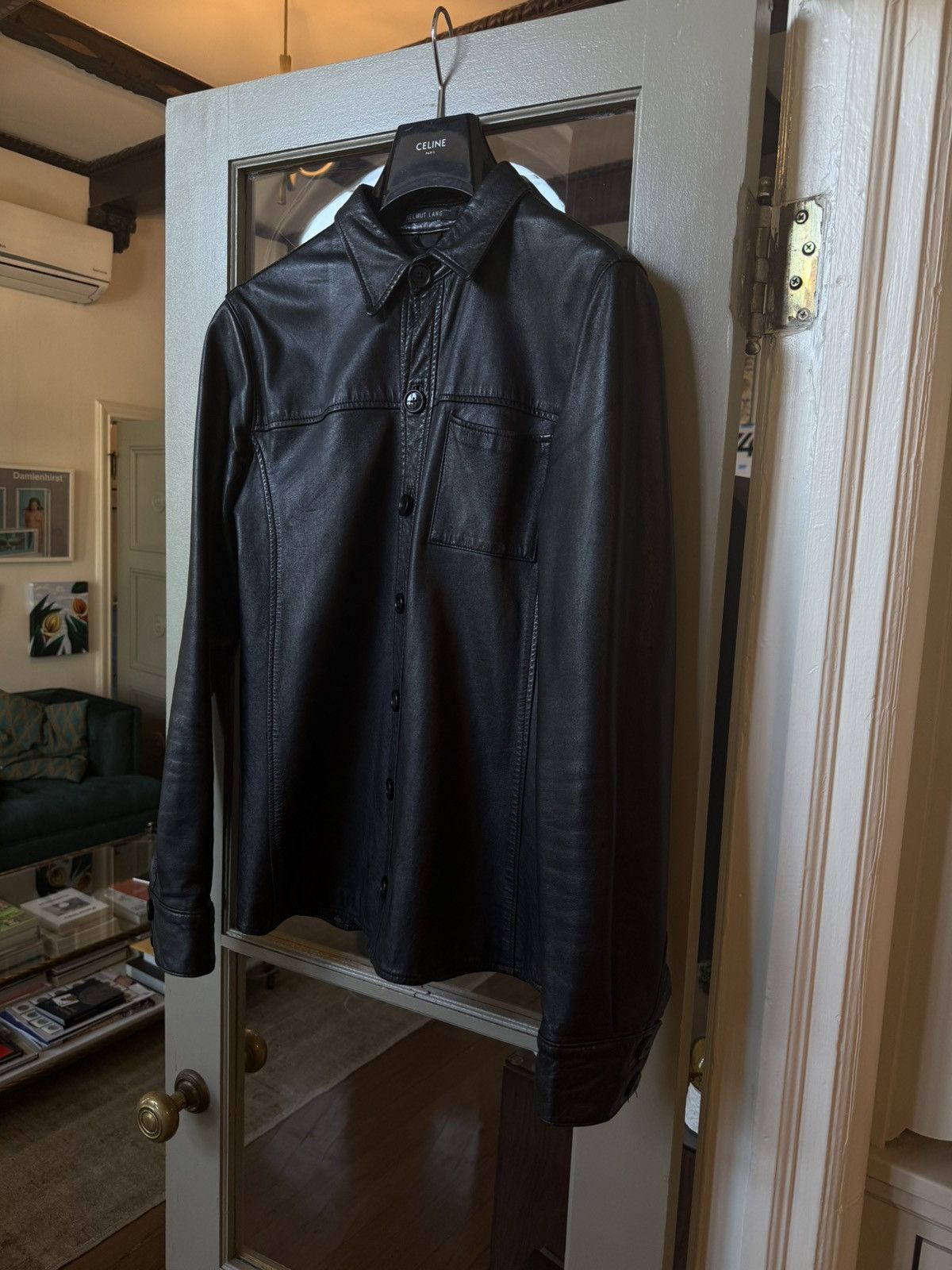 Helmut Lang Helmut Lang Vintage Leather Shirt Jacket — Late 1990s Size US S / EU 44-46 / 1 - 3 Thumbnail