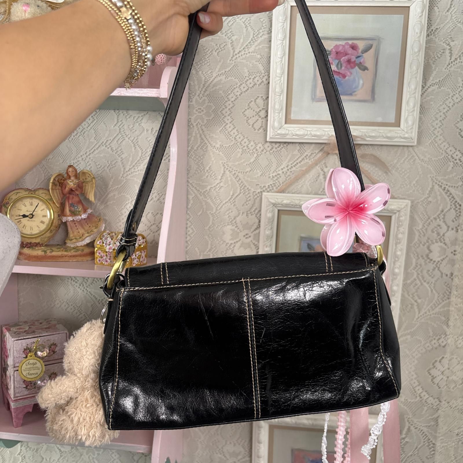 Other y2k basic black shoulder bag with turnlock Size ONE SIZE - 4 Thumbnail