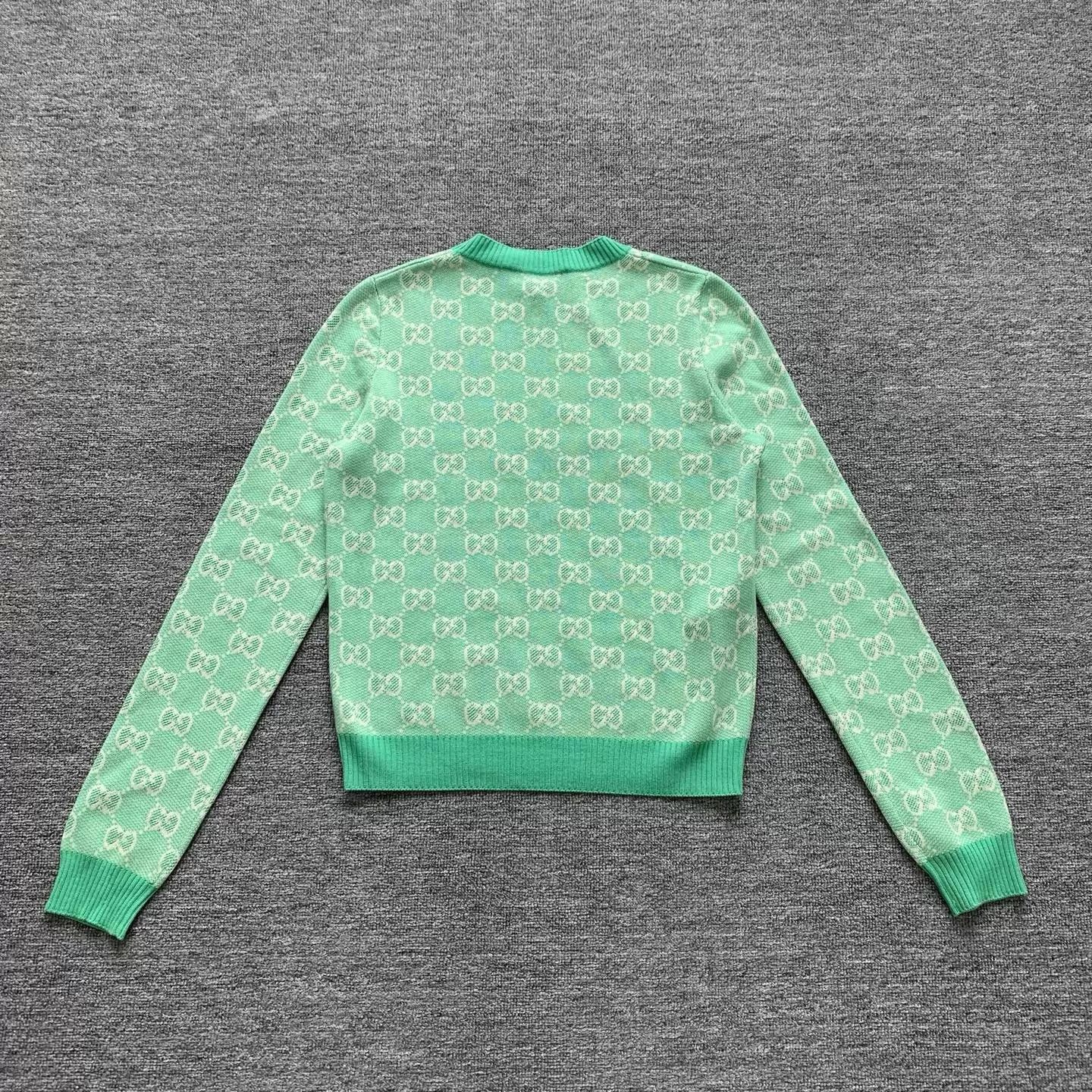 Gucci Gucci Green GG Monogram All Over Knit Sweater M 95 New Size M / US 6-8 / IT 42-44 - 2 Thumbnail