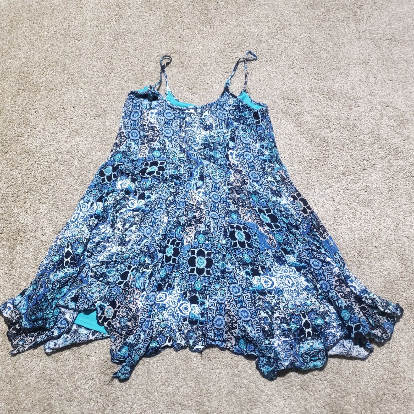 Vintage Lily Rose Blue Floral Dress Slip Sleeveless Strappy Adult Women's Size XS Size XS / US 0-2 / IT 36-38 - 8 Thumbnail