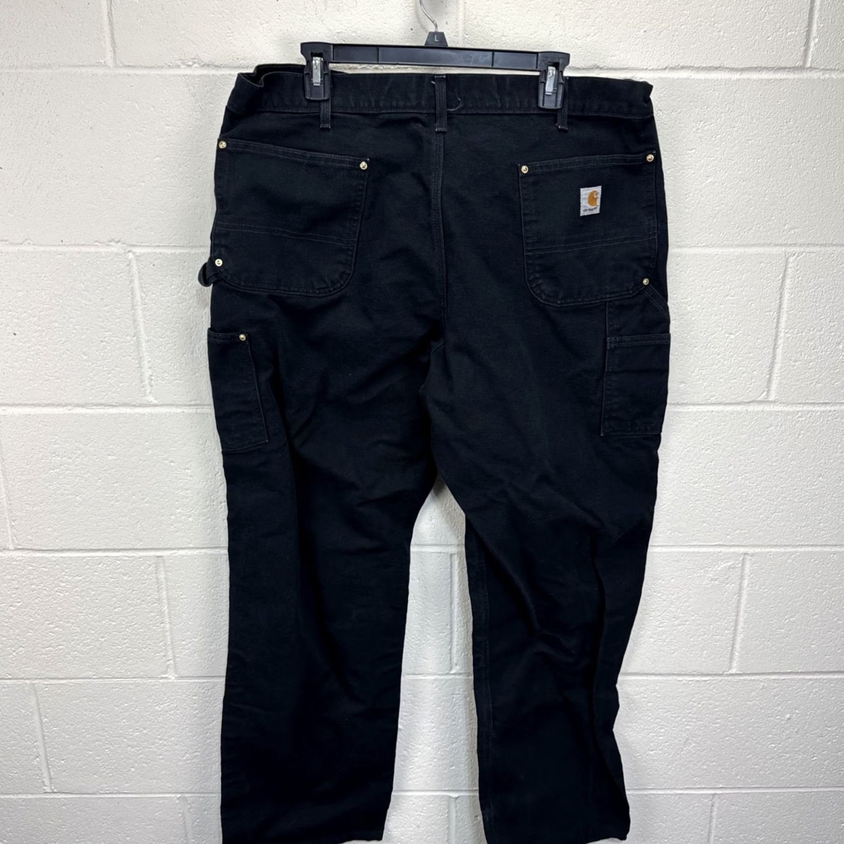 Carhartt VINTAGE Carhartt B01 USA Men's 40 x 30 Black Canvas Duck Double Knee Carpenter Pants Size US 40 / EU 56 - 6 Thumbnail