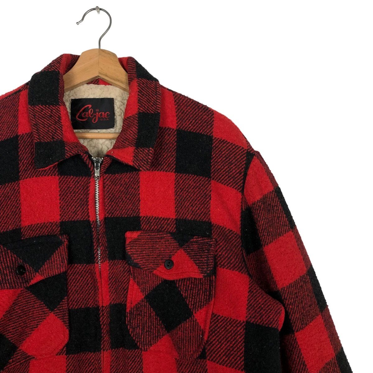 Japanese Brand 🔥Vintage 90’s Cal-Jac USA Checked Tartan Design Wool Jacket Size US M / EU 48-50 / 2 - 5 Thumbnail