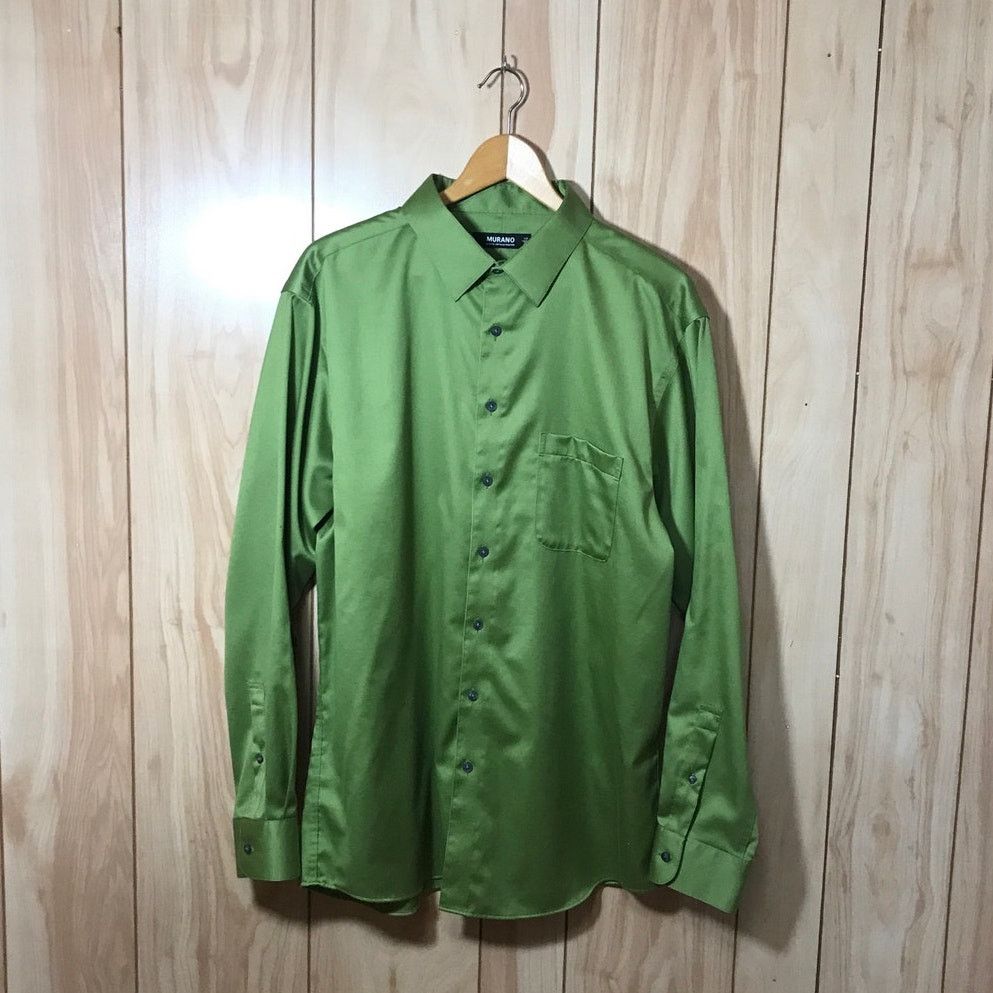 Murano Murano Collared Long Sleeve Mens Shirt Size US XL / EU 56 / 4 - 1 Thumbnail