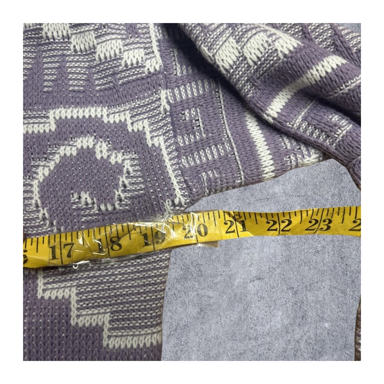 The Unbranded Brand Vintage 90's Pattern Sweater Small Purple Made in USA Small Size US XXS / EU 40 - 1 Thumbnail