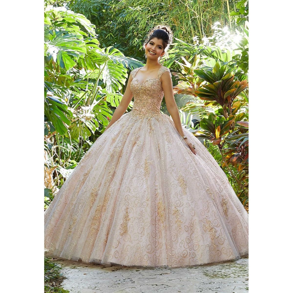 Other 89246 Quinceanera dress by Vizacaya Crystal Beaded, Metallic Size M / US 6-8 / IT 42-44 - 8 Thumbnail