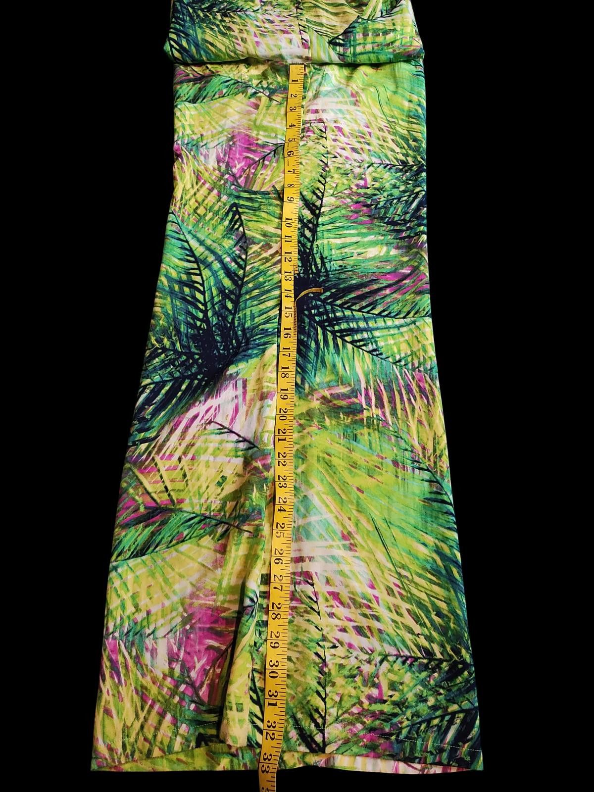 XOXO XOXO Women's Wide Leg Tropical Print Pants Size 36" / US 14 / IT 50 - 8 Thumbnail