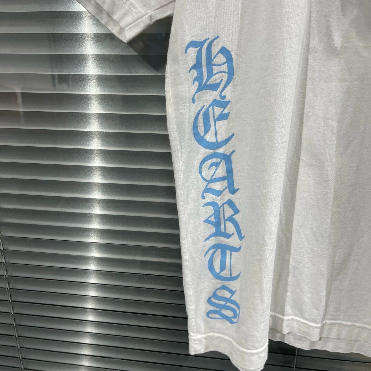 Chrome Hearts White Short Sleeve Shirt with Blue Text and Pocket Size US S / EU 44-46 / 1 - 4 Thumbnail