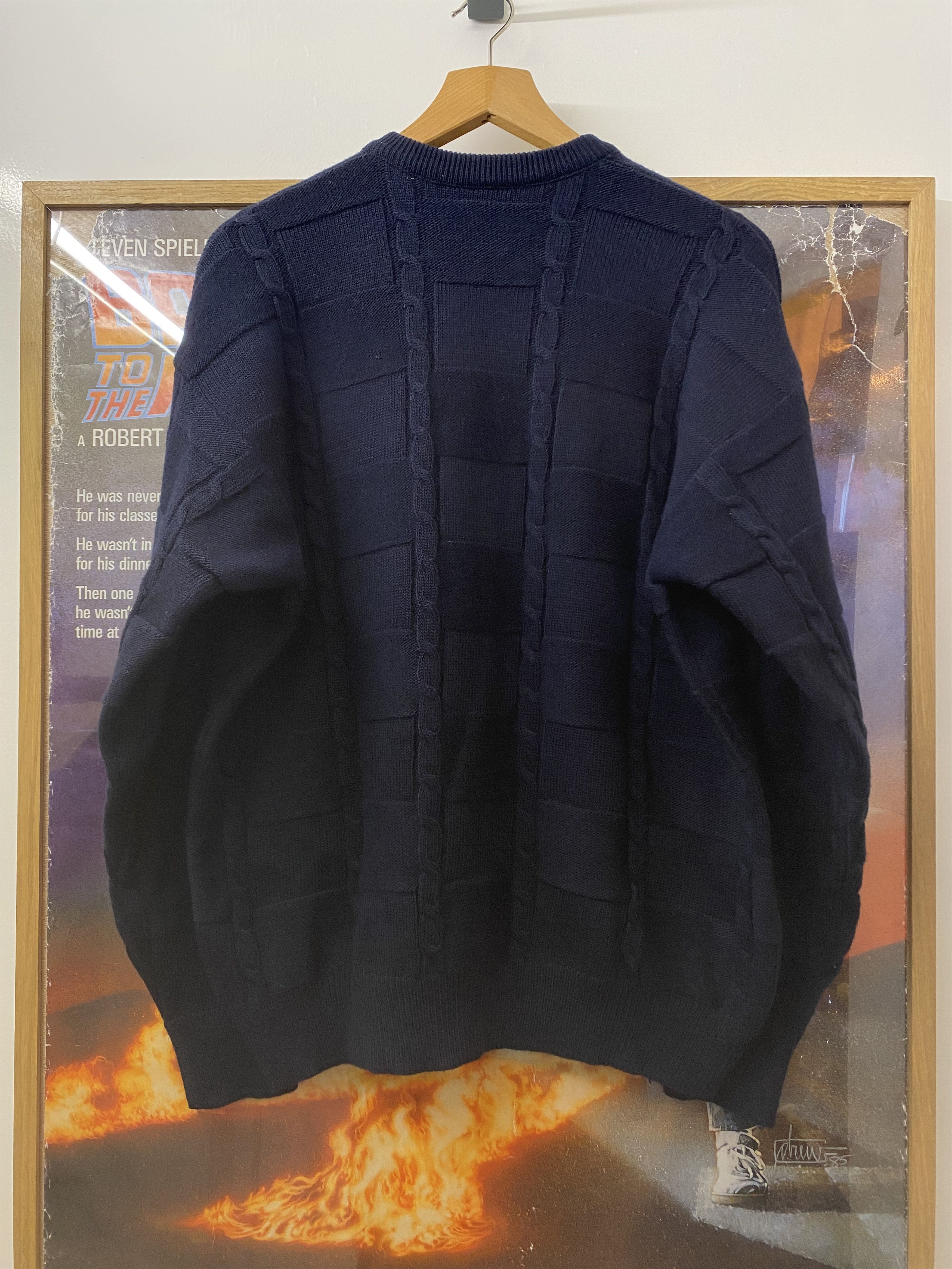Lacoste 90s Vintage Chemise Lacoste Navy Knit Jumper Size US M / EU 48-50 / 2 - 2 Thumbnail