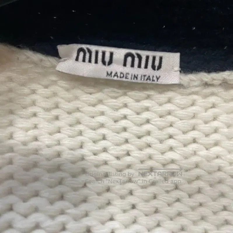 Miu Miu Miu Miu White Women's Wool Cardigan . Size L / US 10 / IT 46 - 3 Thumbnail