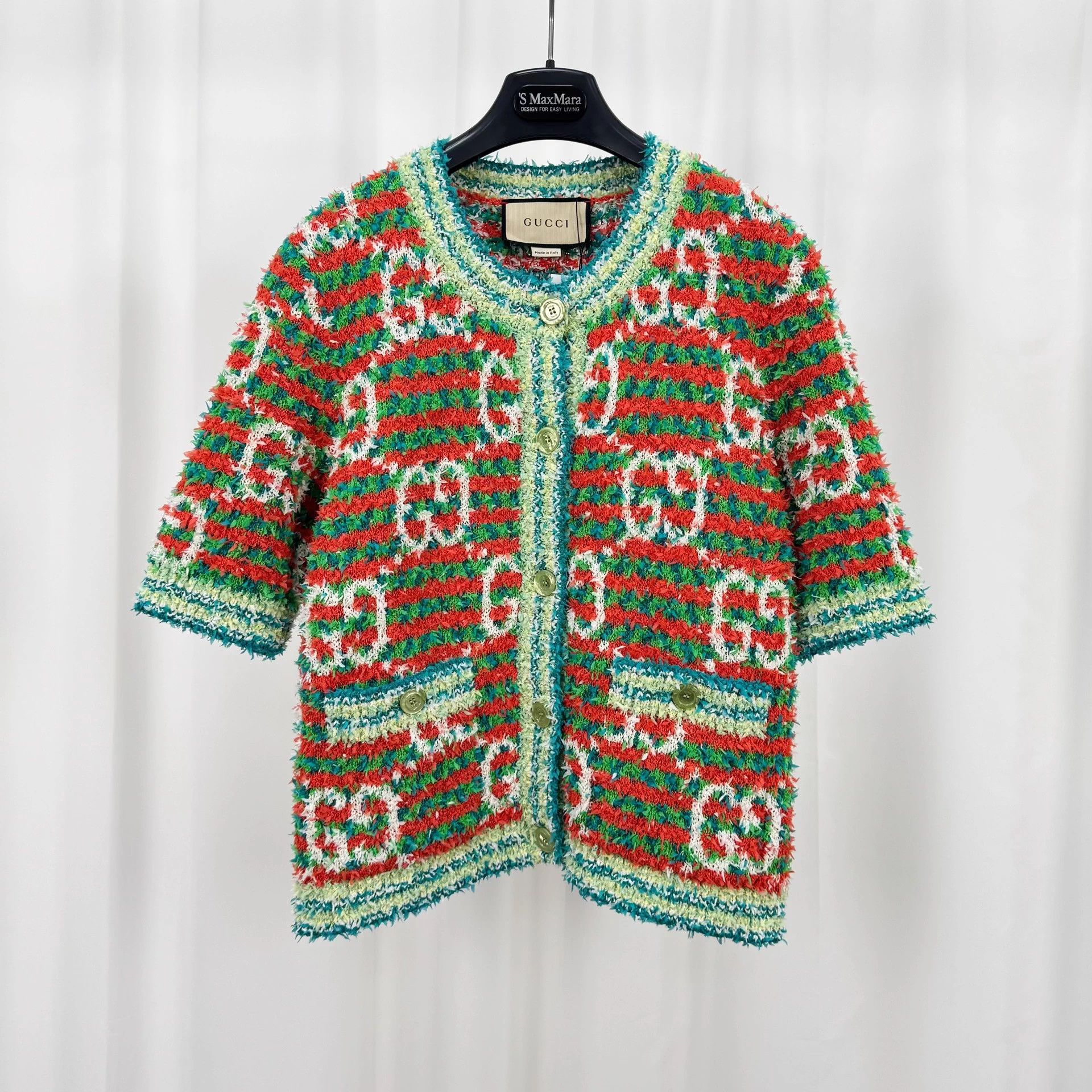 Gucci Gucci Chanel GG allover print knit cardy L new Size L / US 10 / IT 46 - 1 Thumbnail