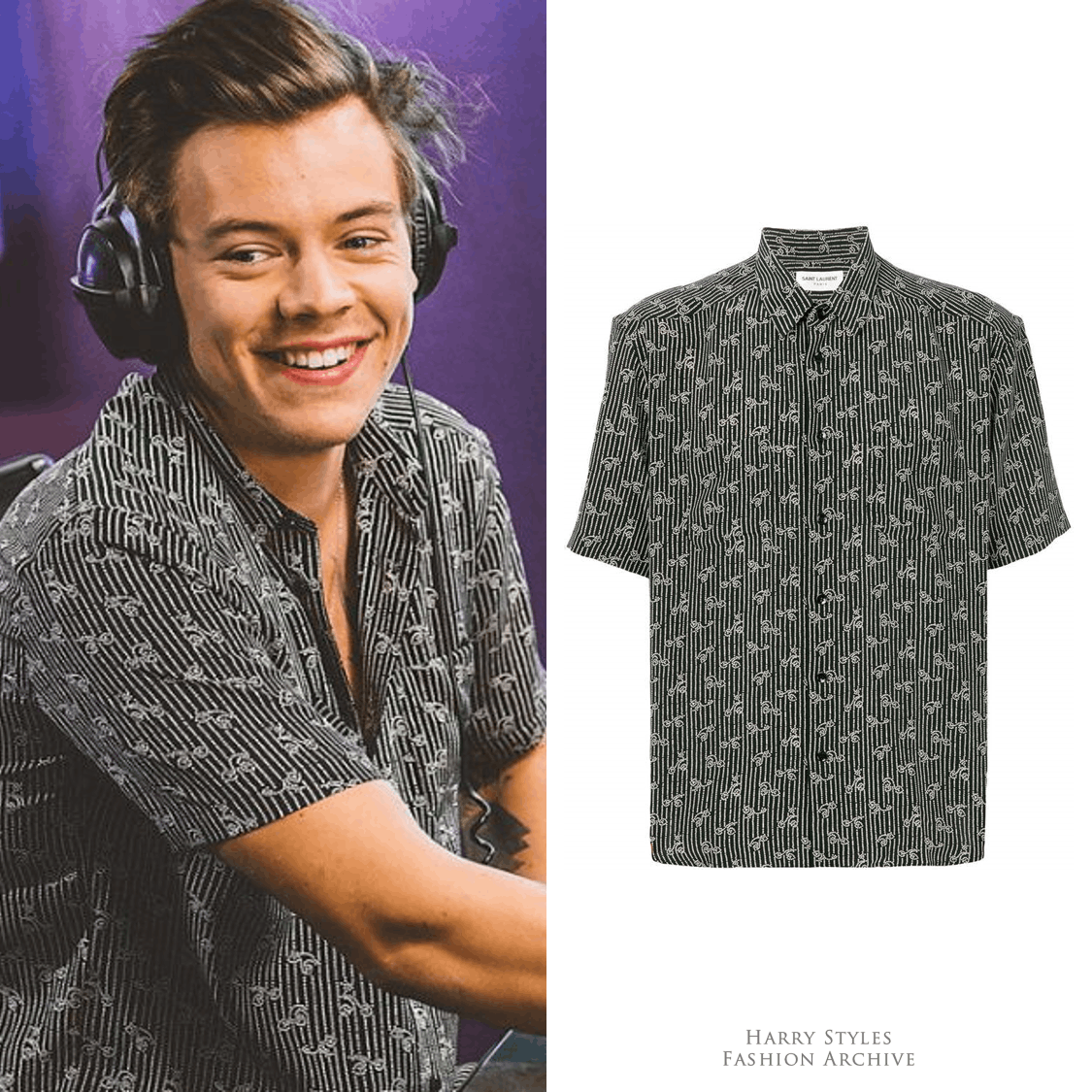 Saint Laurent Paris Printed Silk Shirt - SS18 Size US L / EU 52-54 / 3 - 1 Thumbnail