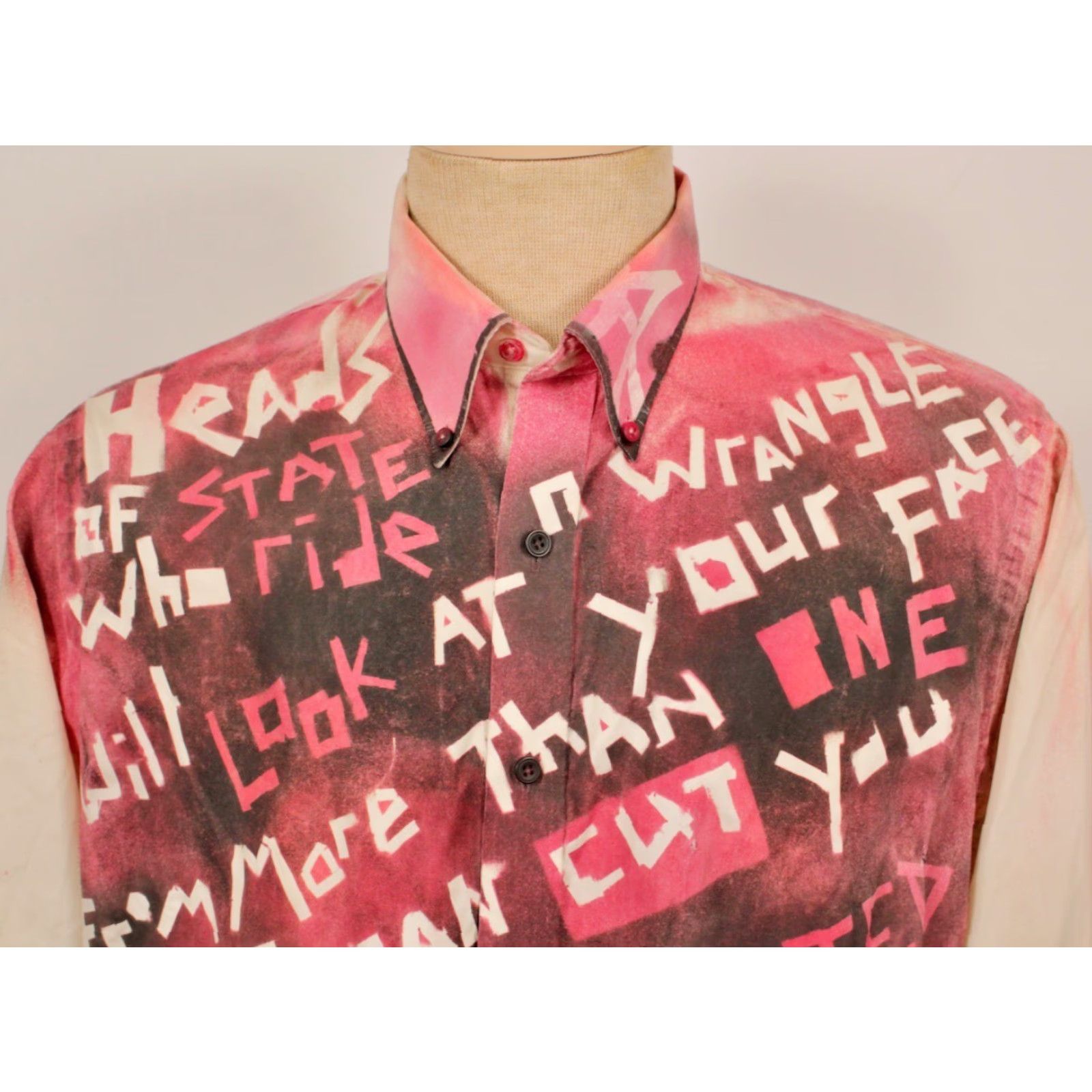 Vintage VINTAGE Men's VTG 90s Cake Band Fashion Nugget Song Lyrics Shirt Sz 16 34/35 1990s AOP Size US S / EU 44-46 / 1 - 7 Thumbnail
