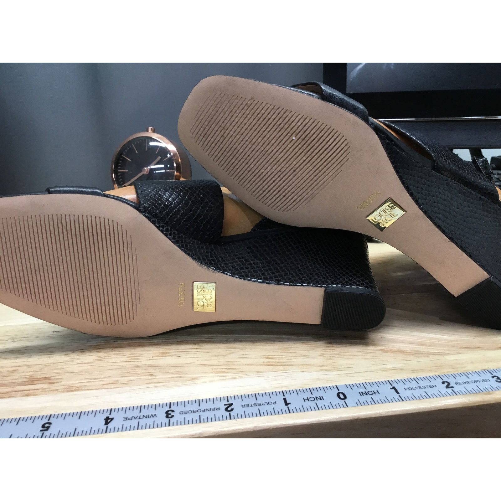 Other Louise et Cie Quarza Black Women's 7 Wedge Sandals Size US 7 / IT 37 - 6 Thumbnail