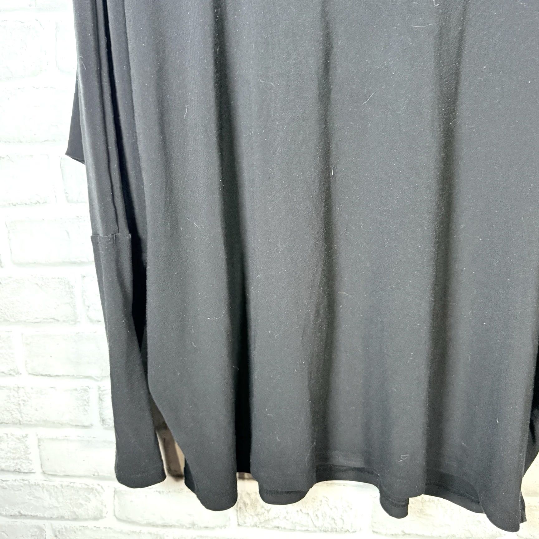 Vintage Sympli Black Stretchy Polyester Blend Long Sleeve Shirt Womens Size 10 Size L / US 10 / IT 46 - 3 Thumbnail