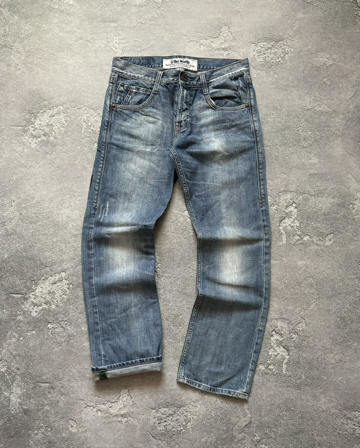 Japanese Brand The ninth 32/32 blue denim pant trouser Jean big logo scull Size US 32 / EU 48 - 9 Thumbnail