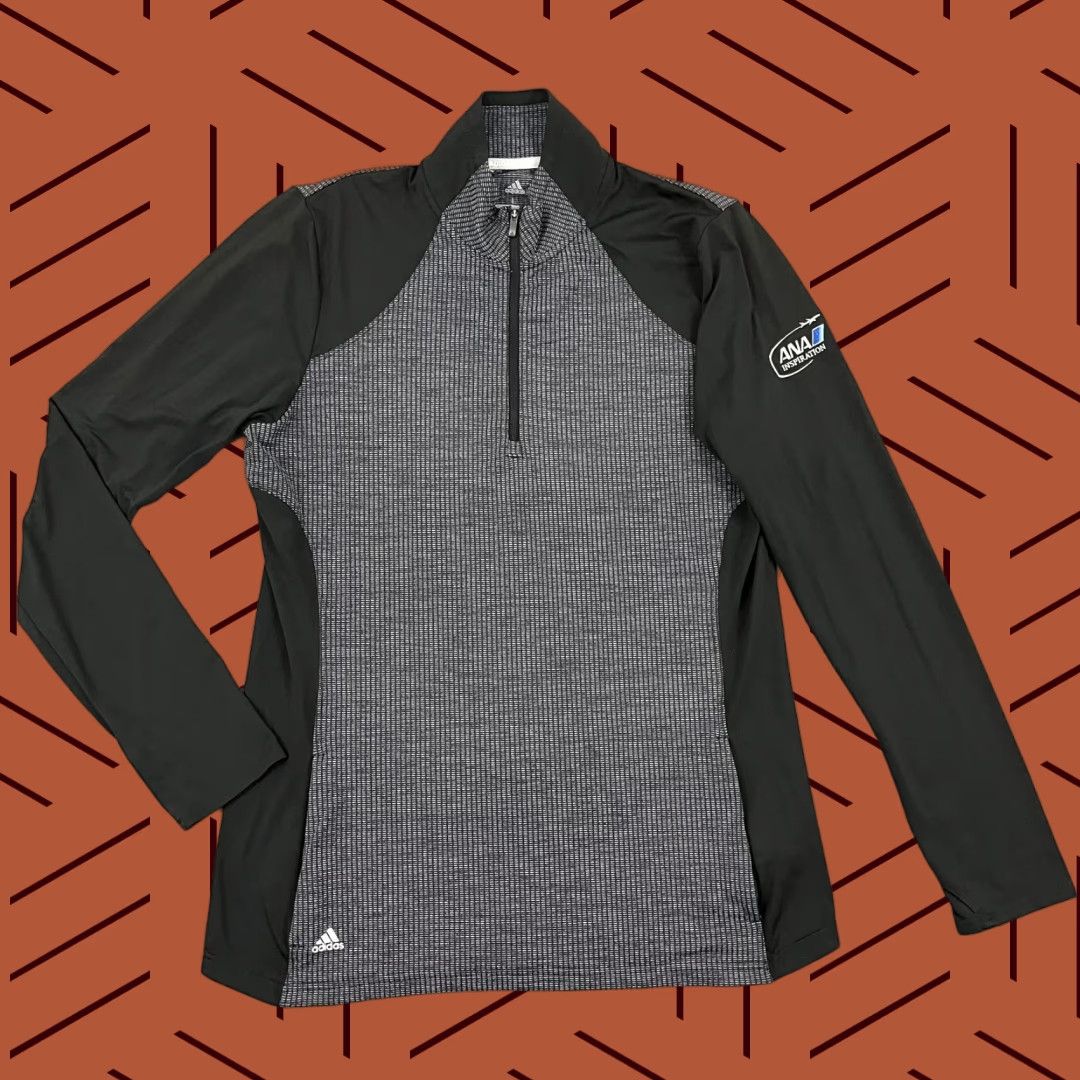 Adidas Adidas Golf Jacket Womens Large Black Quarter Zip Pullover Sport Size L / US 10 / IT 46 - 1 Thumbnail