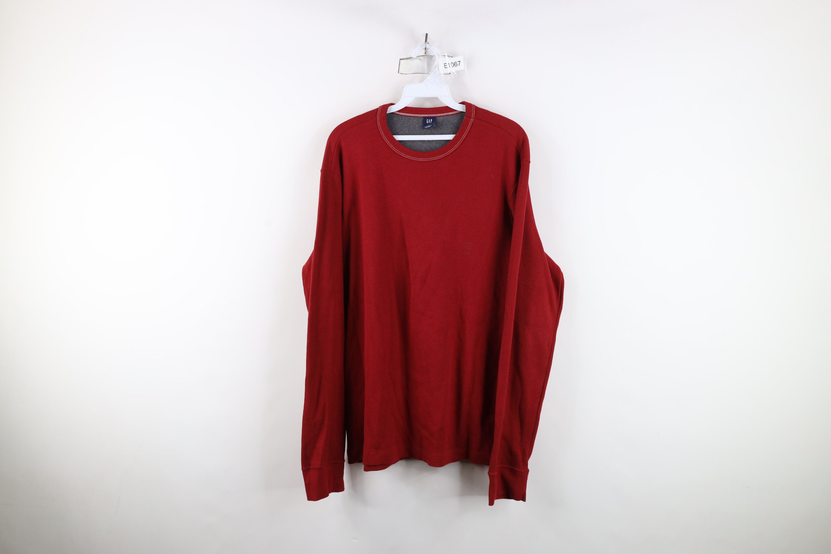 Gap Vintage 90s Y2K Gap Thermal Waffle Knit Long Sleeve T-Shirt Size US L / EU 52-54 / 3 - 1 Thumbnail