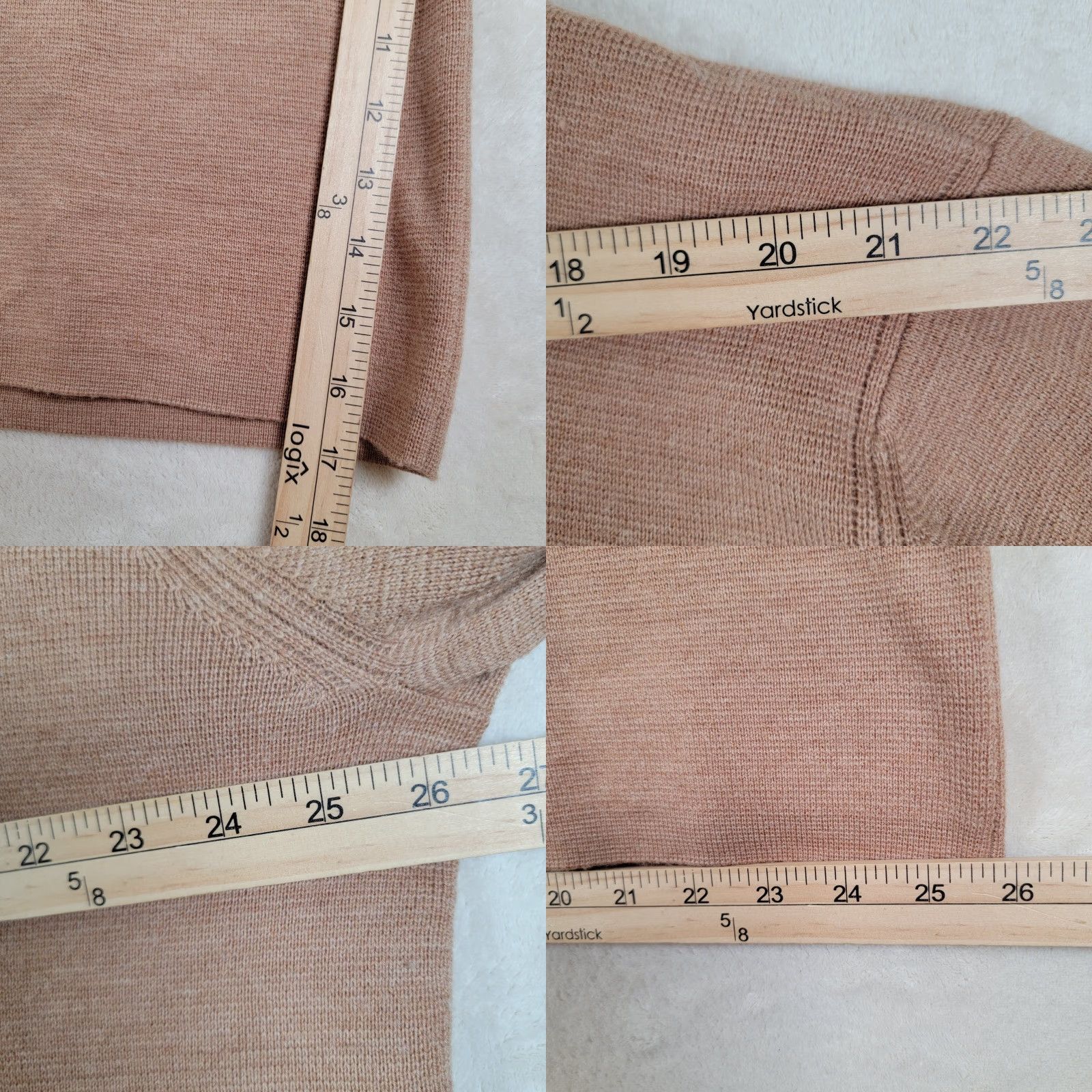 Alfani VINTAGE Alfani Jacket Women XXL Beige Merino Wool Long Sleeve Sweater Size XXL / US 16-18 / IT 52-54 - 8 Thumbnail